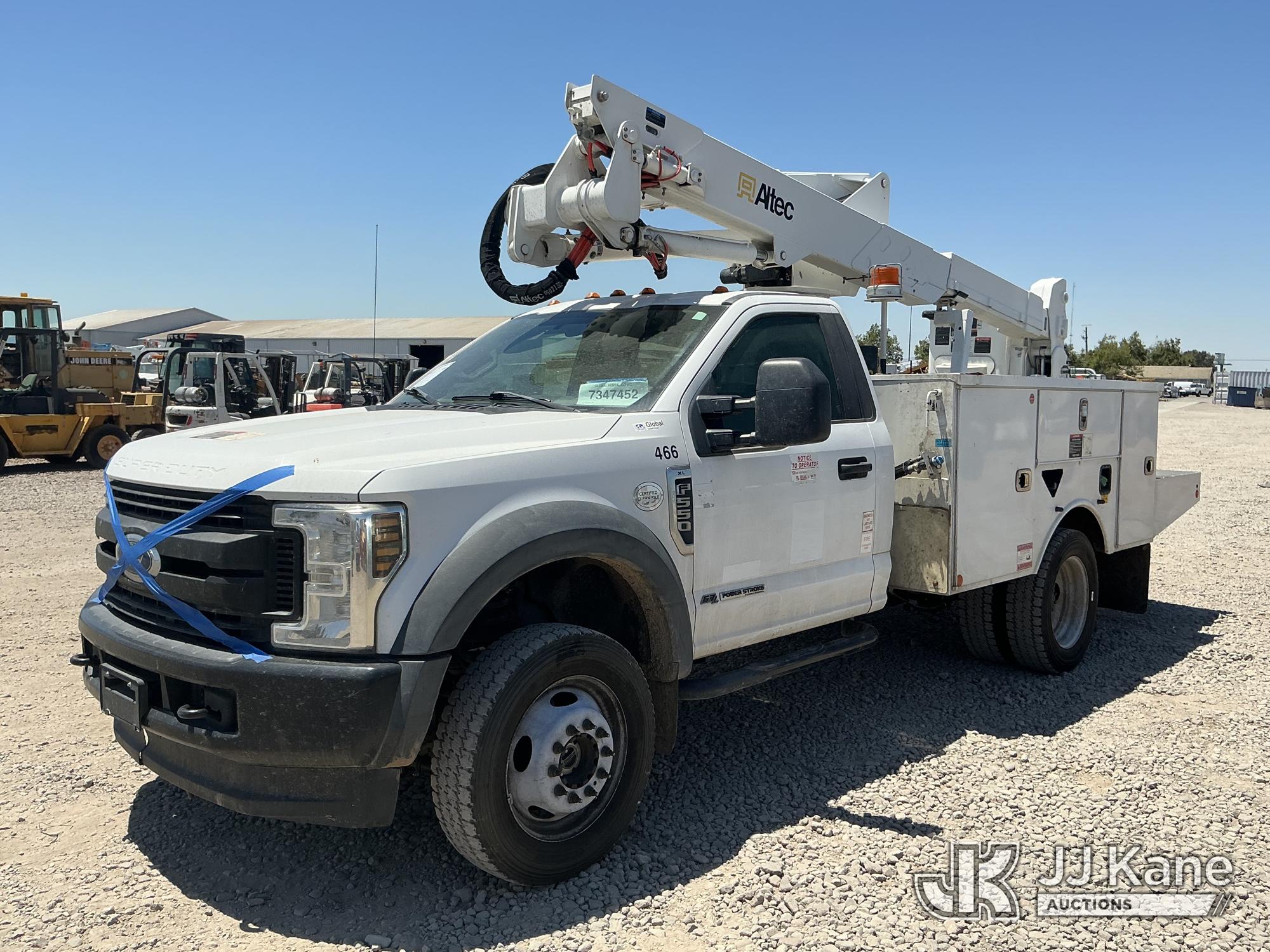 Altec AT37G, Articulating & Telescopic Bucket Truck mounted behind cab on 2019 Ford F-550 Regular Cab DRW Utility Truck