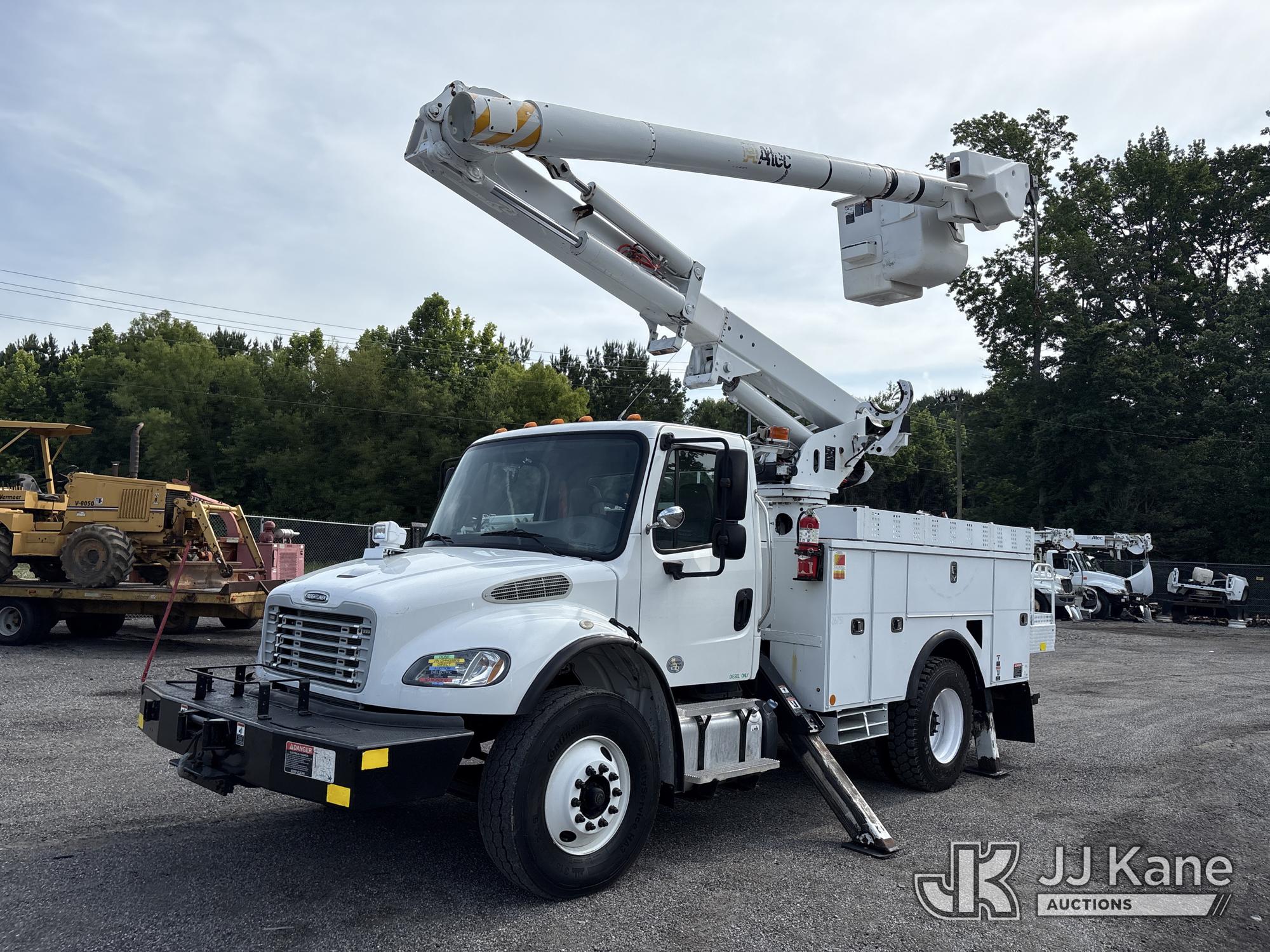Altec L42M, Over-Center Material Handling Bucket Truck mounted behind cab on 2016 Freightliner M2 106 Service Truck