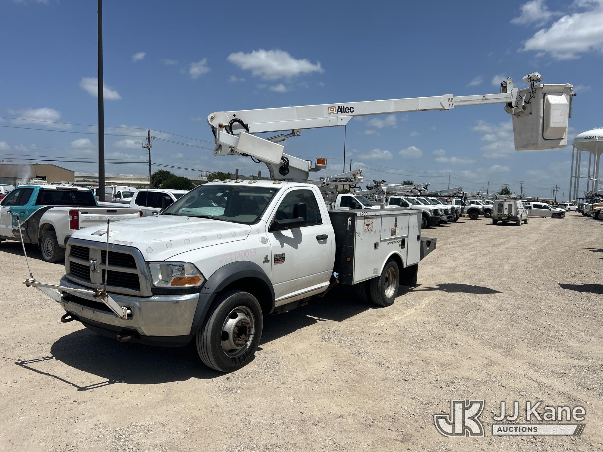 Altec AT200-A, Telescopic Non-Insulated Bucket Truck mounted behind cab on 2011 Dodge Ram 4500 Service Truck