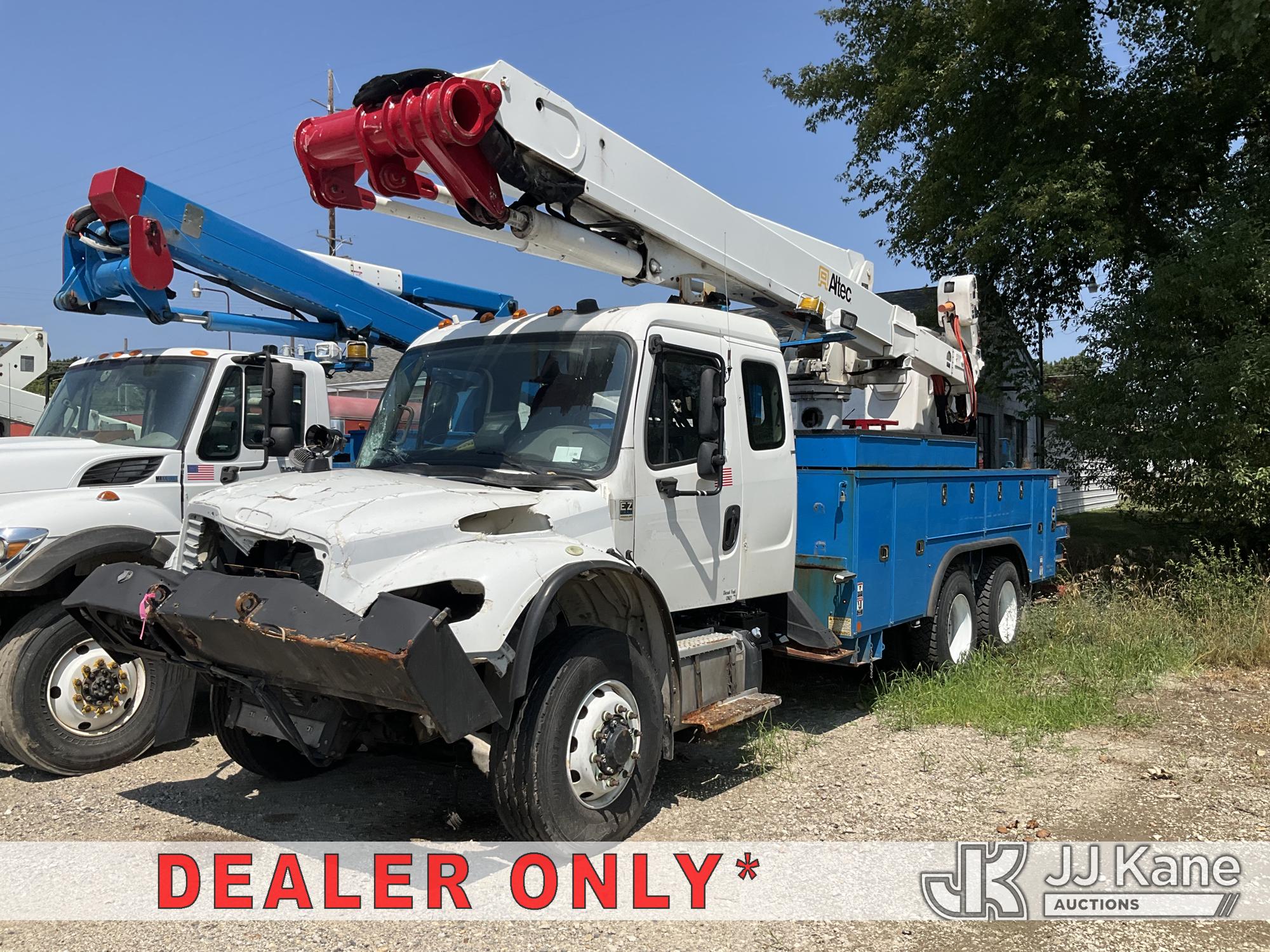 Altec TA60, Articulating & Telescopic Material Handling Bucket Truck center mounted on 2018 Freightliner M2 T/A Utility Truck