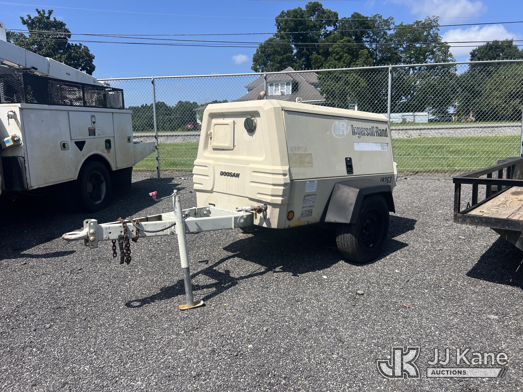 2004 Ingersoll Rand P185W Portable Air Compressor, trailer mtd