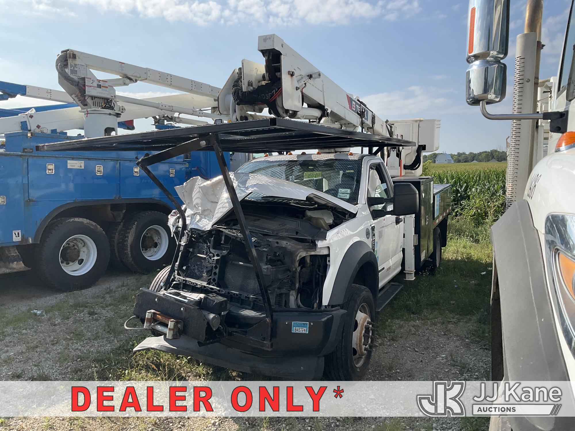 Terex LT40, Articulating & Telescopic Bucket Truck mounted behind cab on 2019 Ford F-550 Flatbed/Service Truck