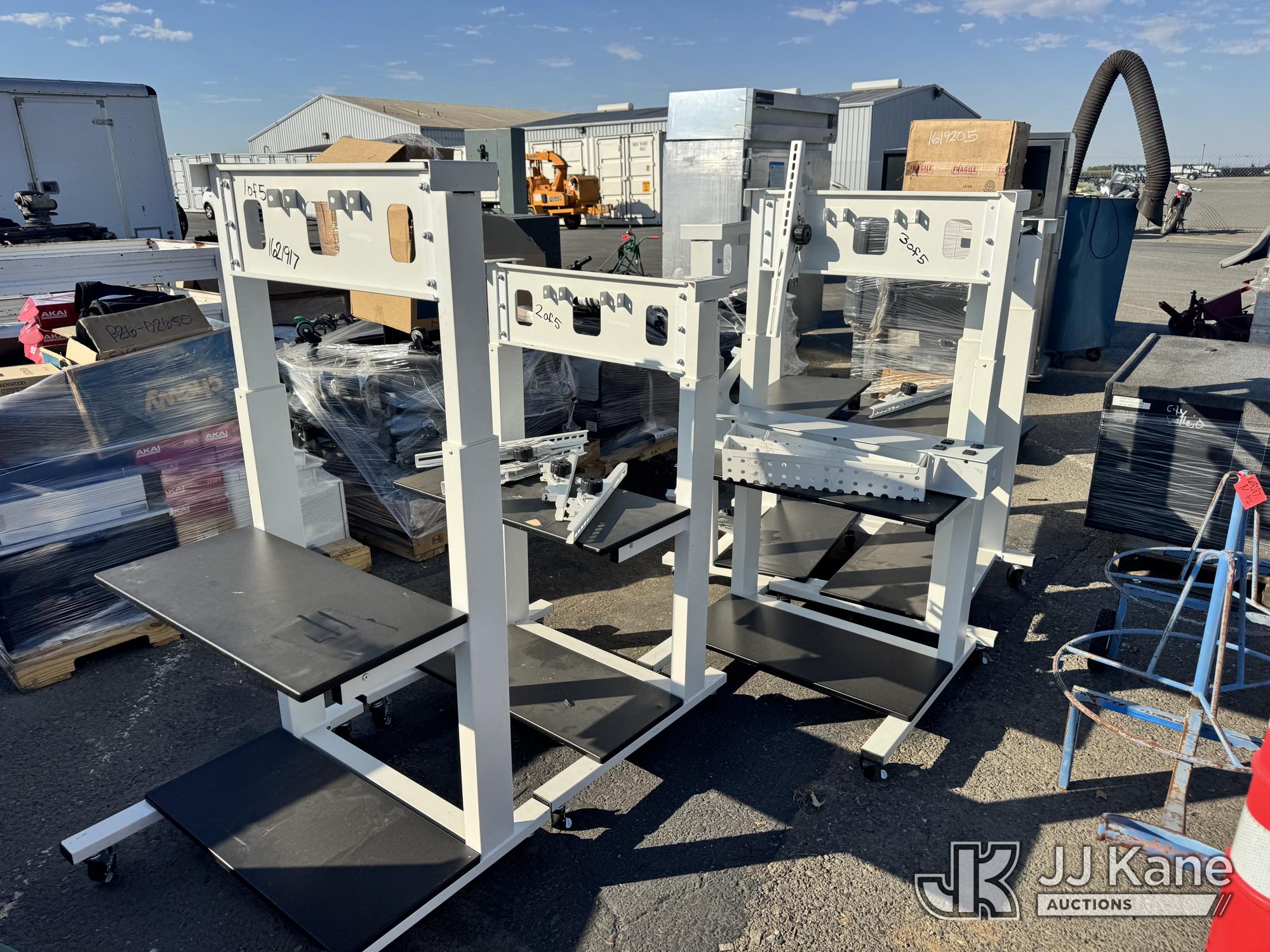 (5) Tv Carts (Used) NOTE: This unit is being sold AS IS/WHERE IS via Timed Auction and is located in Dixon
