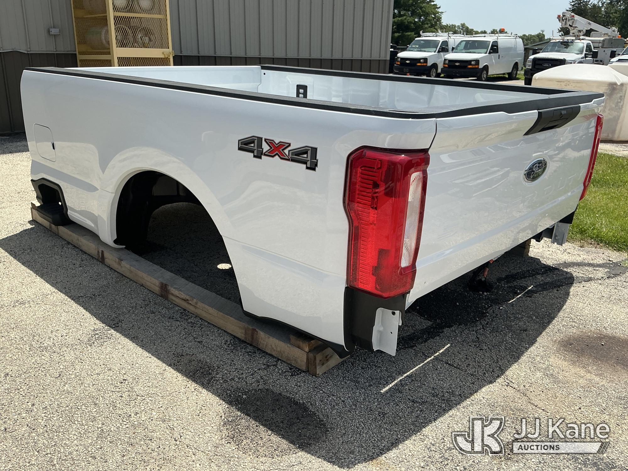 8ft Ford Truck Box & Rear Bumper (Unmounted) (New/Unused) NOTE: This unit is being sold AS IS/WHERE IS via Timed Auction and is located in South Beloit