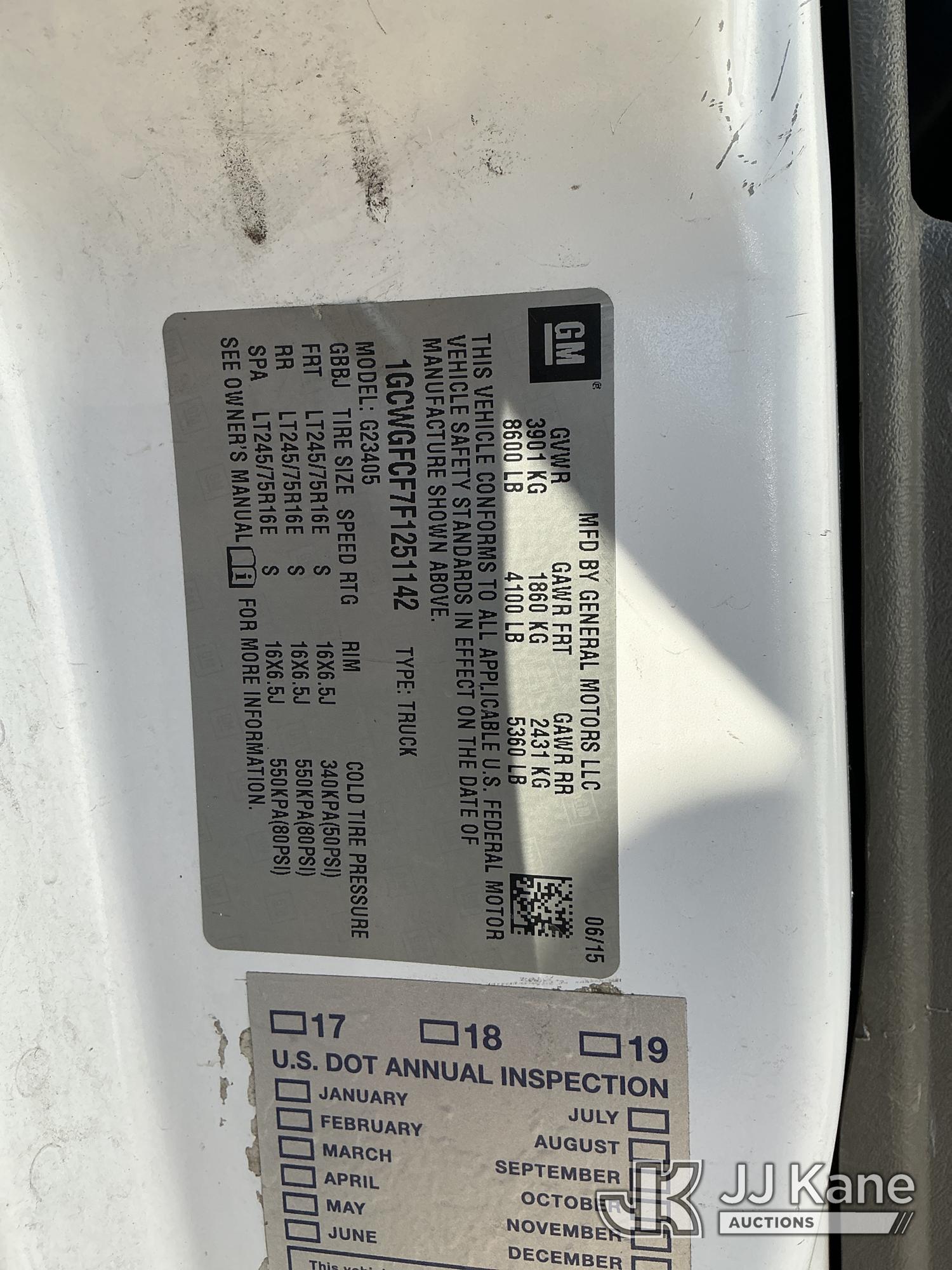 2015 Chevrolet Express G2500