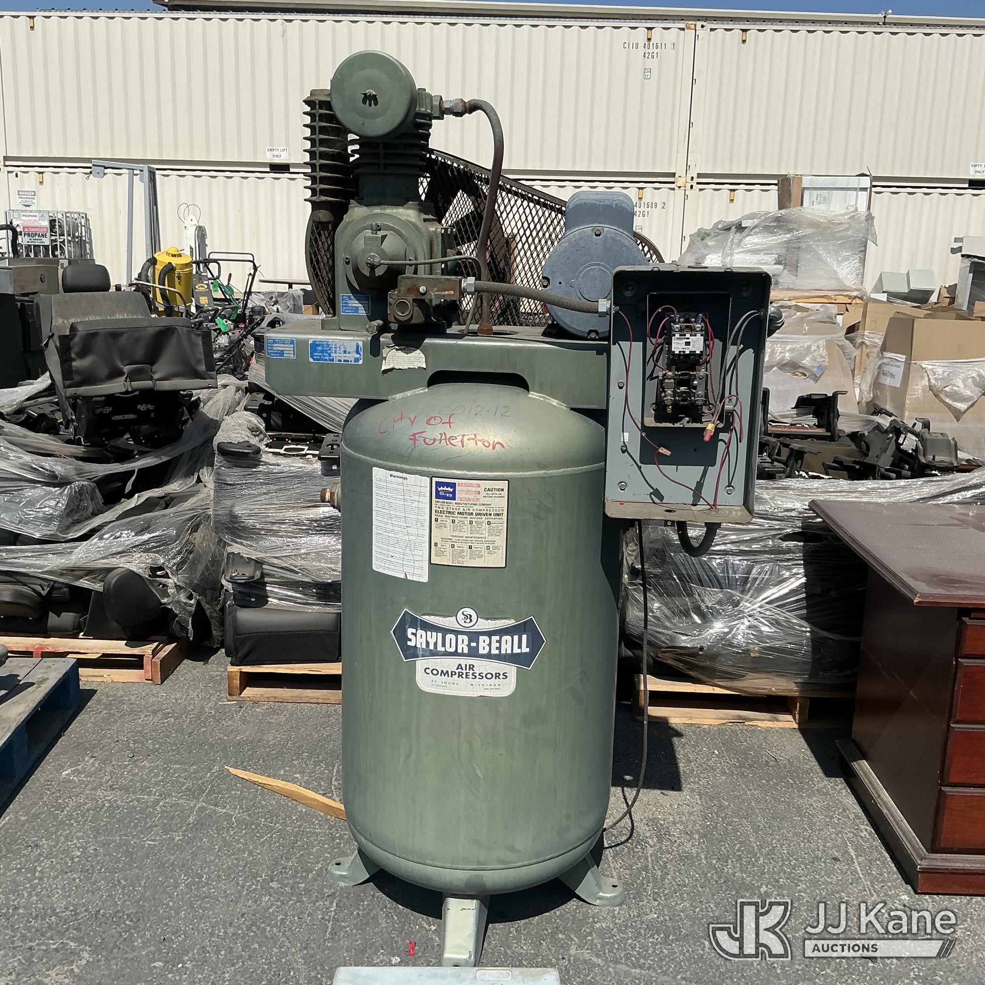 Saylor-Beall Air Compressor (Used) NOTE: This unit is being sold AS IS/WHERE IS via Timed Auction and is located in Jurupa Valley
