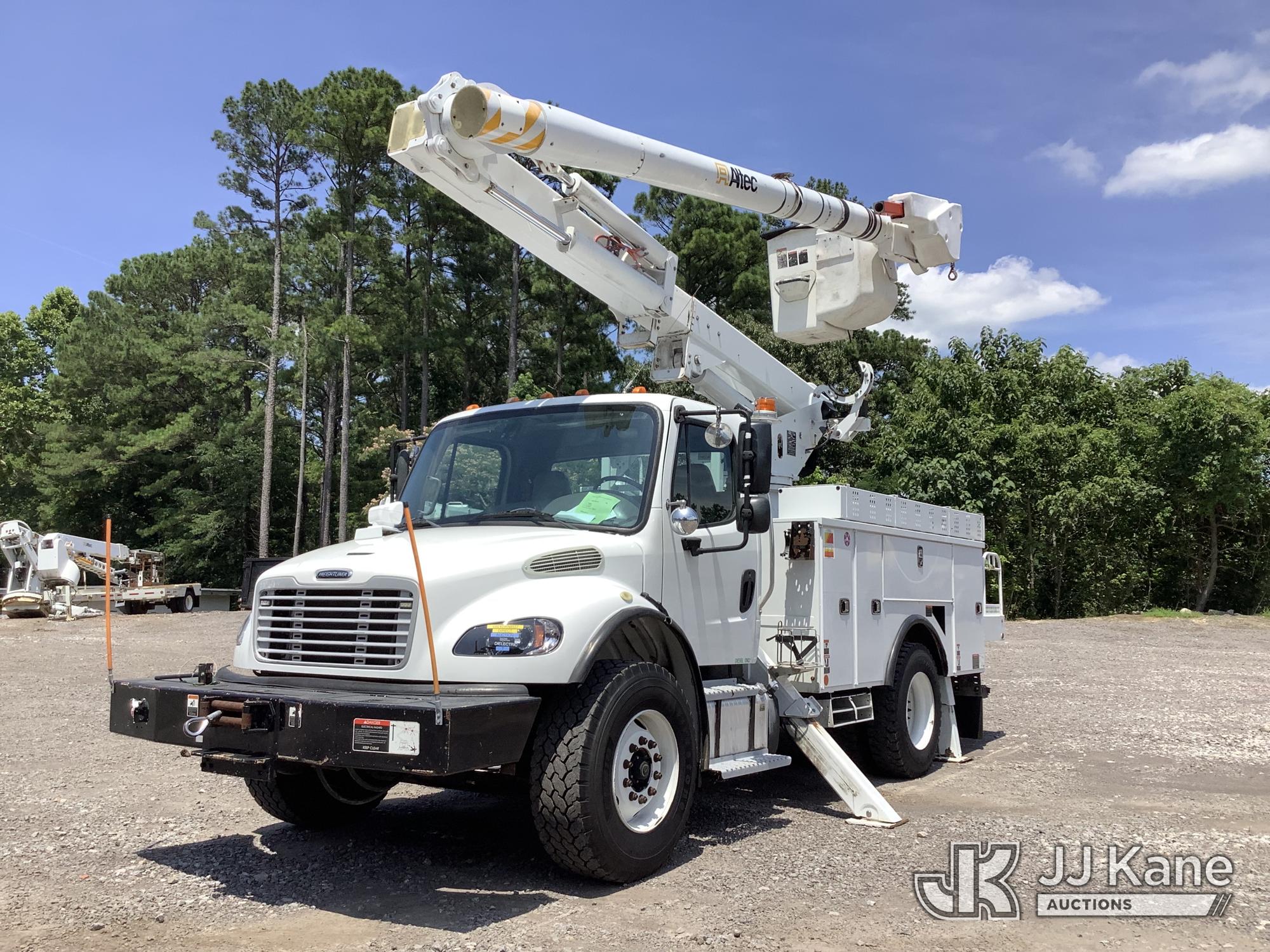 Altec L42MH, Over-Center Material Handling Bucket Truck center mounted on 2019 Freightliner M2 Utility Truck