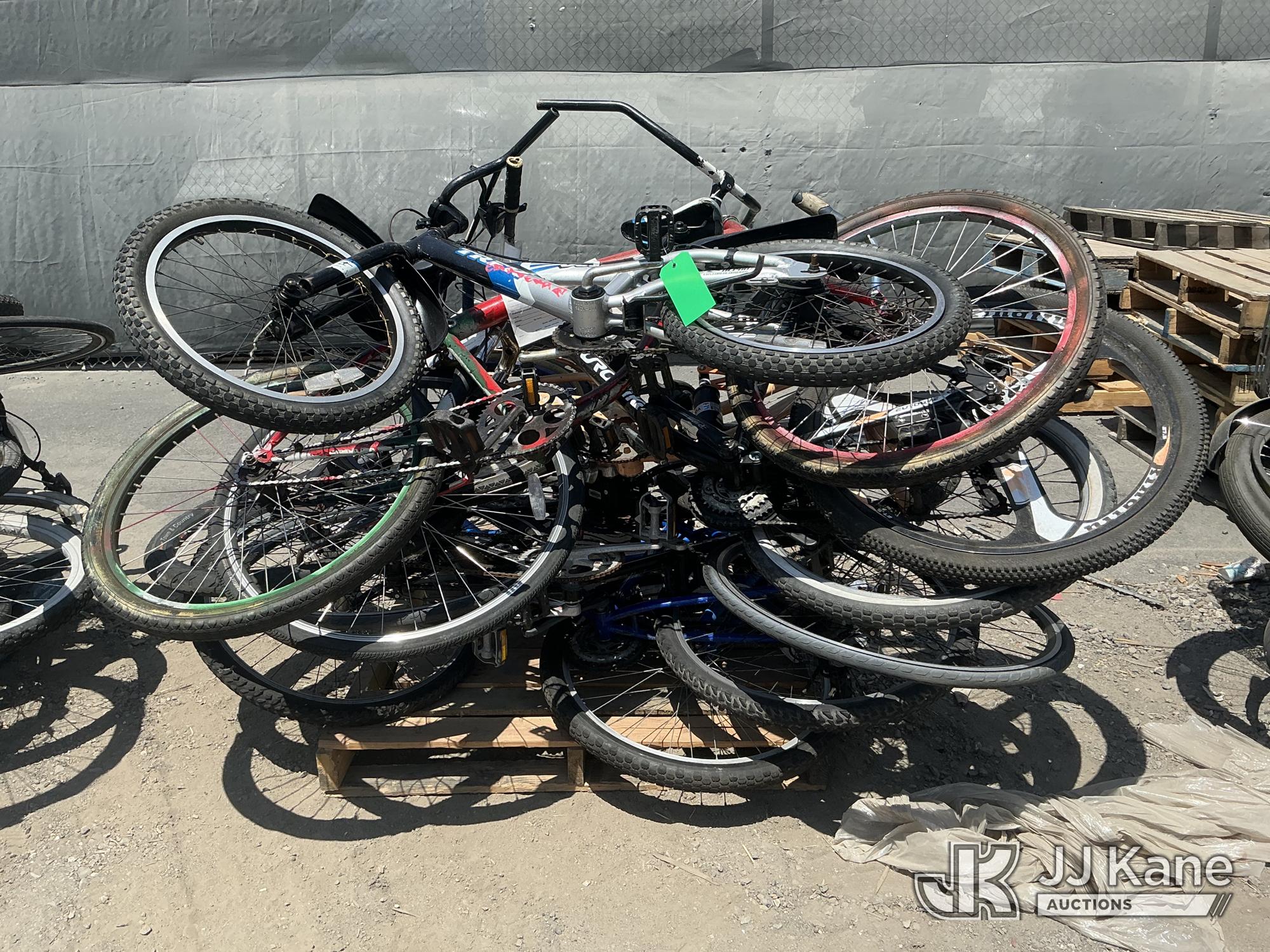 Pallet of bicycles (Used) NOTE: This unit is being sold AS IS/WHERE IS via Timed Auction and is located in Jurupa Valley