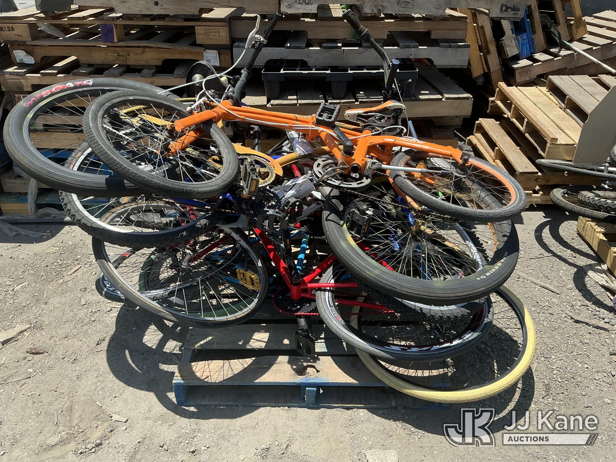 Pallet of bicycles (Used) NOTE: This unit is being sold AS IS/WHERE IS via Timed Auction and is located in Jurupa Valley