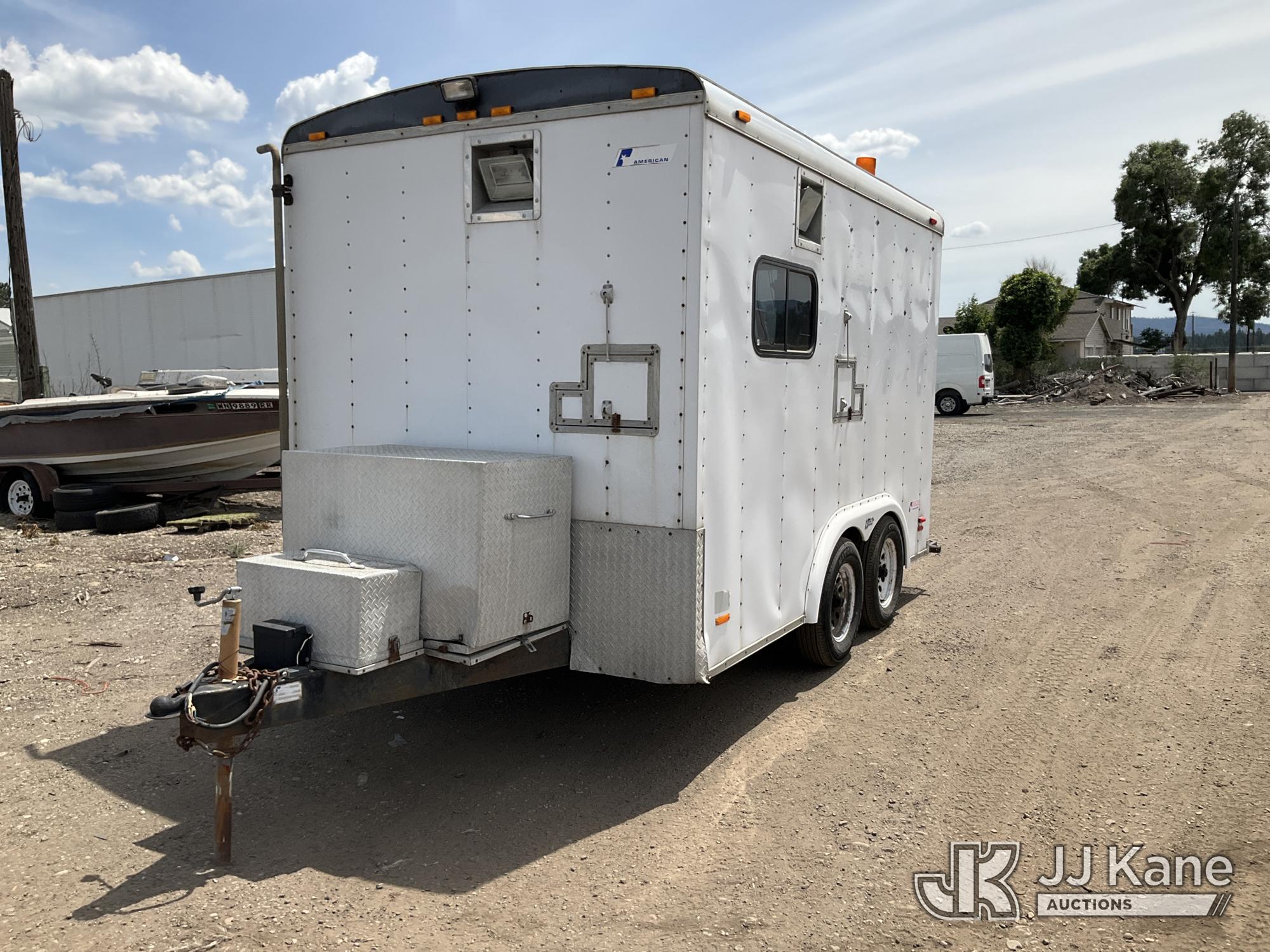 1997 Pace American Trailer T/A Enclosed Fiber Optic Splicer Trailer, GVWR 7000LB