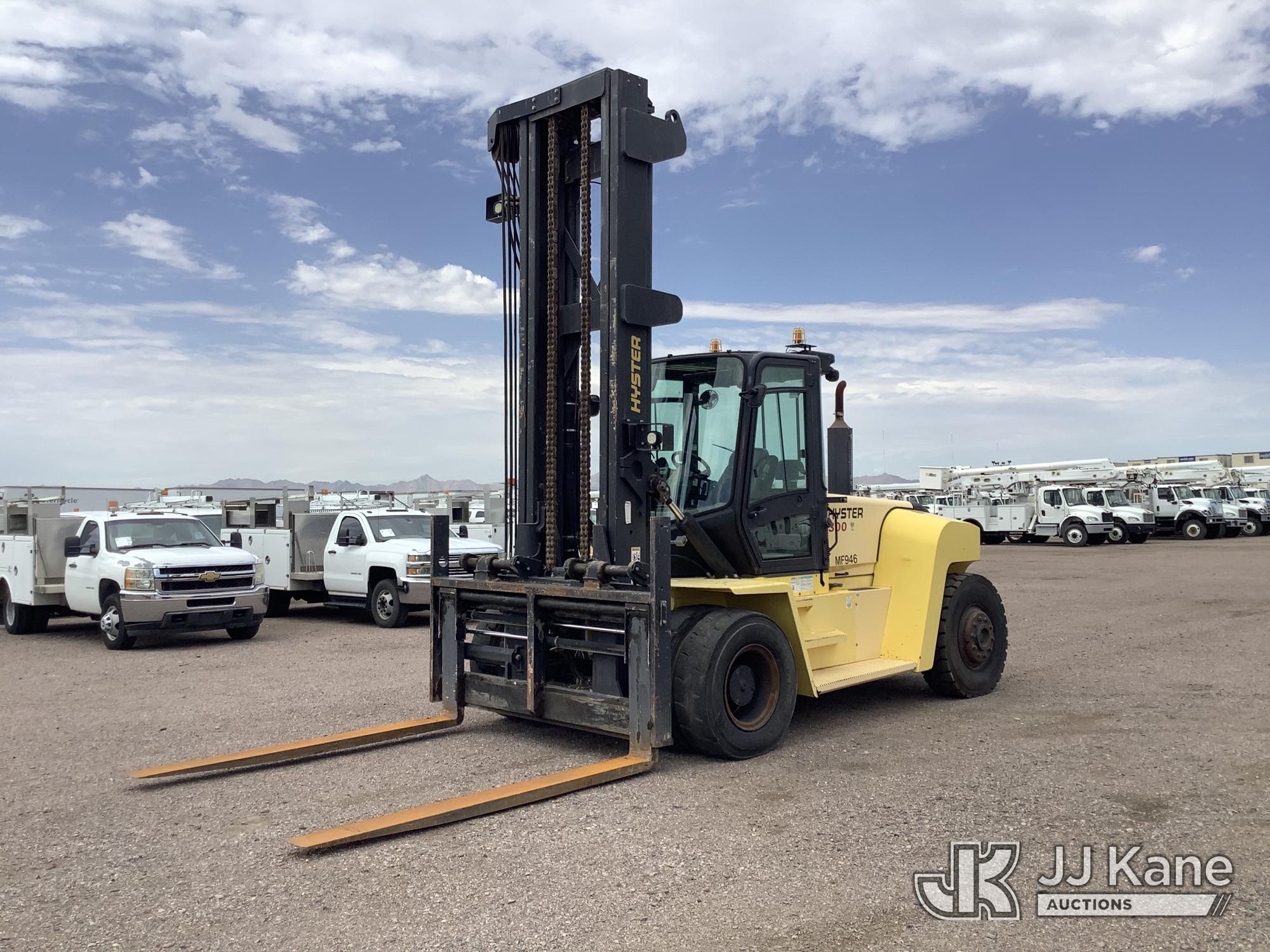 2014 Hyster H300HD2 Pneumatic Tired Forklift, MAST & FORKS HAVE BEEN REMOVED FOR TRANSPORT, BUYER MUST LOAD