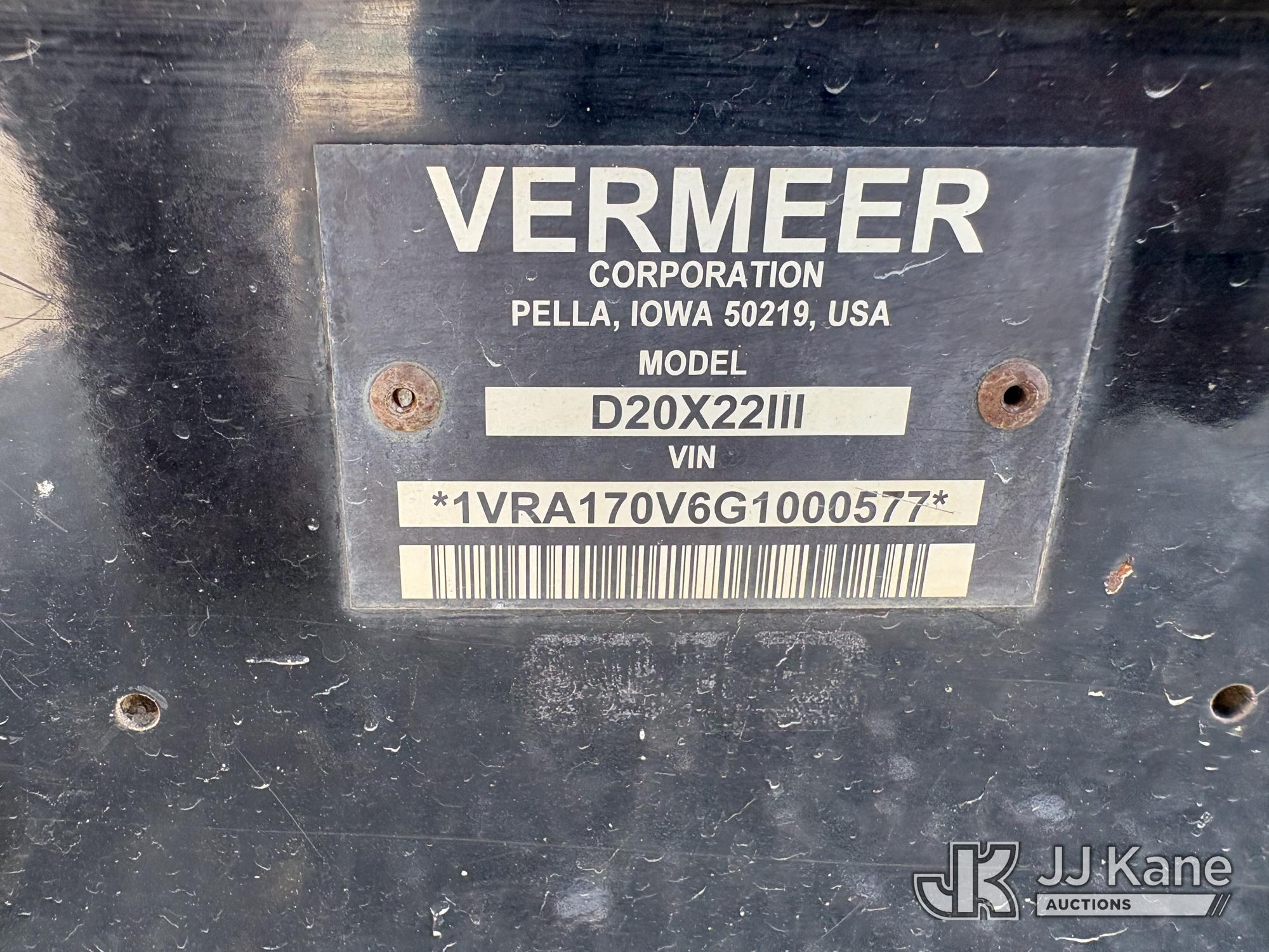 2016 Vermeer D20X22III
