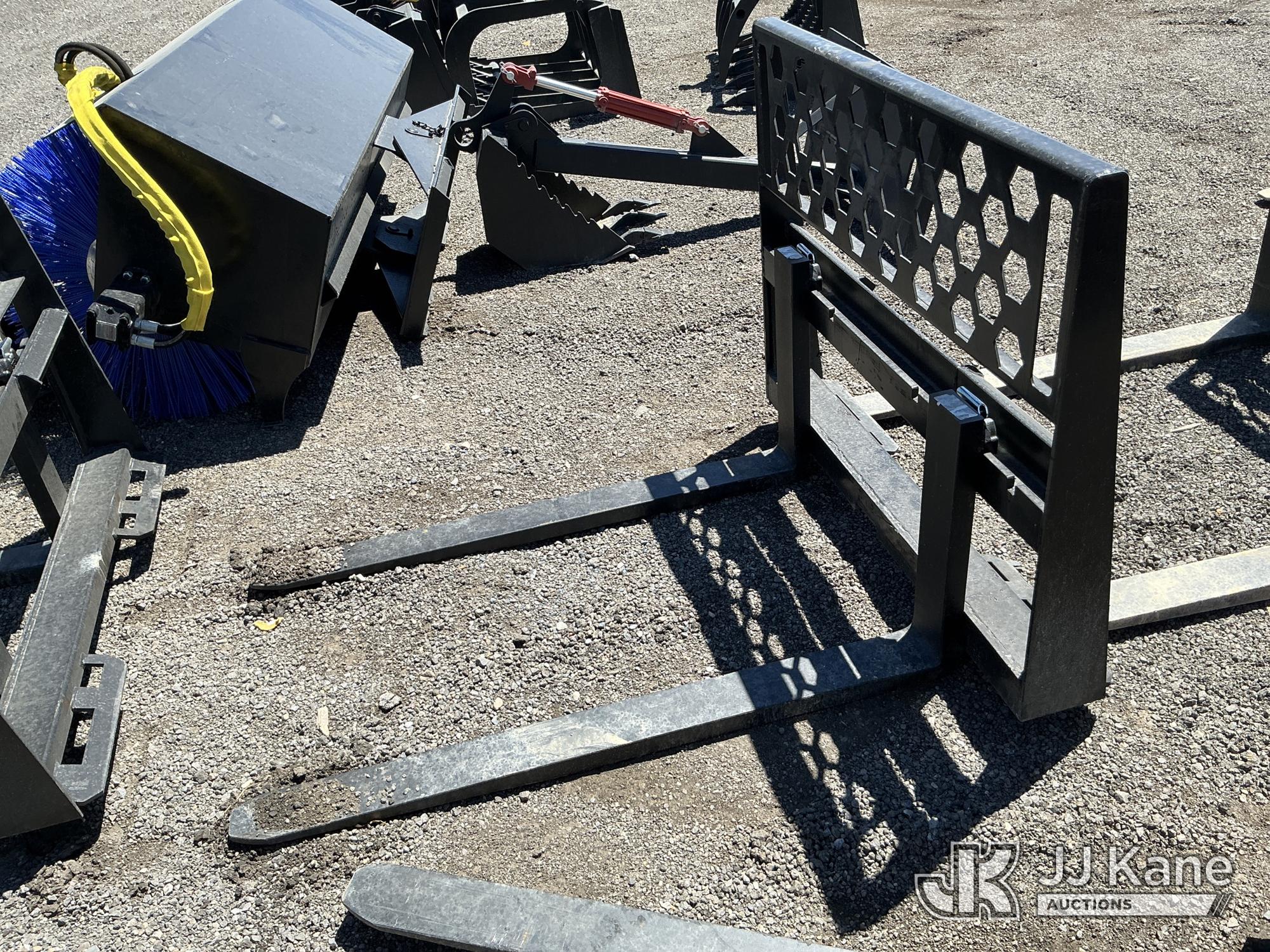 Skid Steer Fork Attachment NOTE: This unit is being sold AS IS/WHERE IS via Timed Auction and is located in Salt Lake City