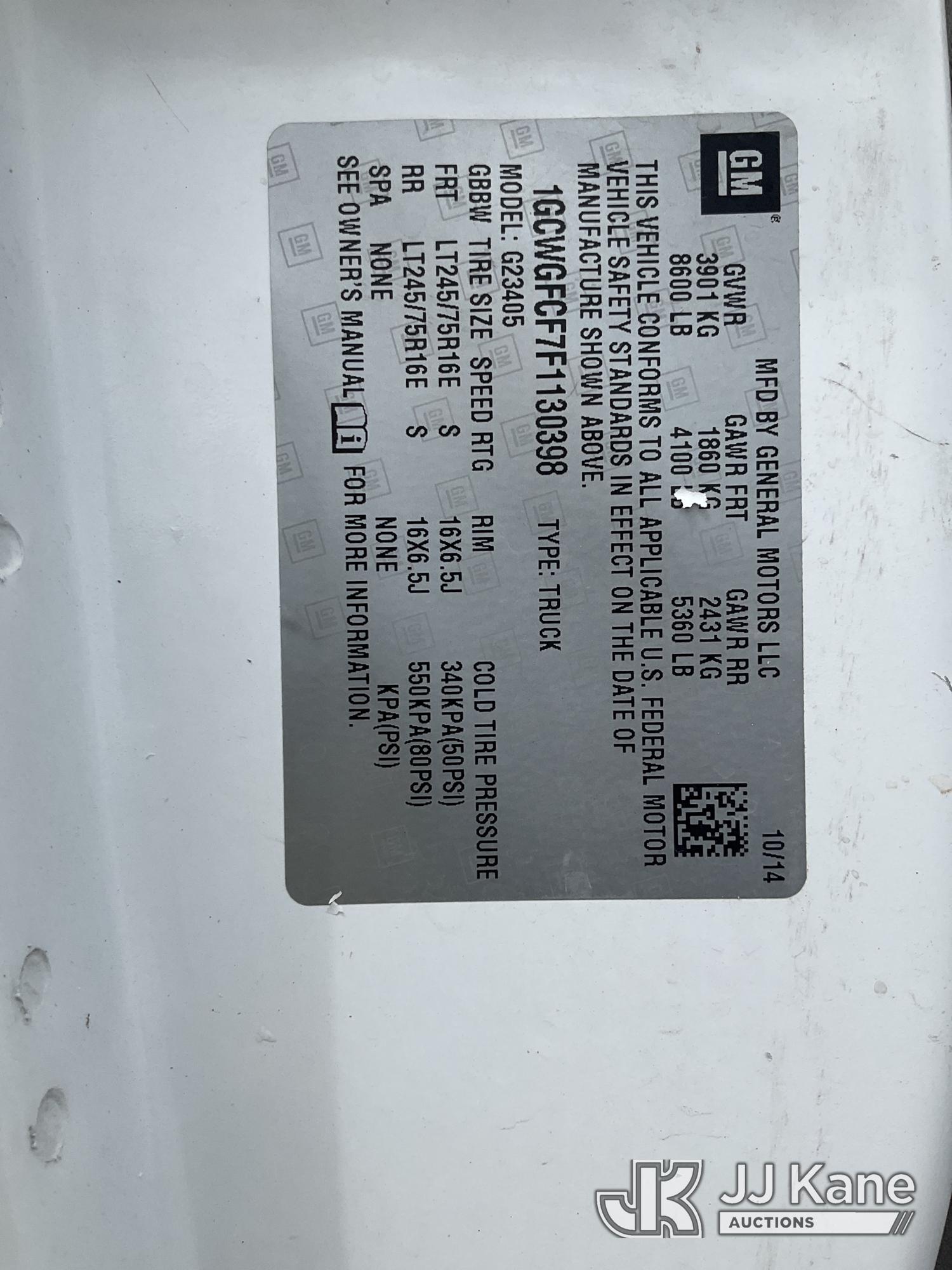 2015 Chevrolet Express G2500
