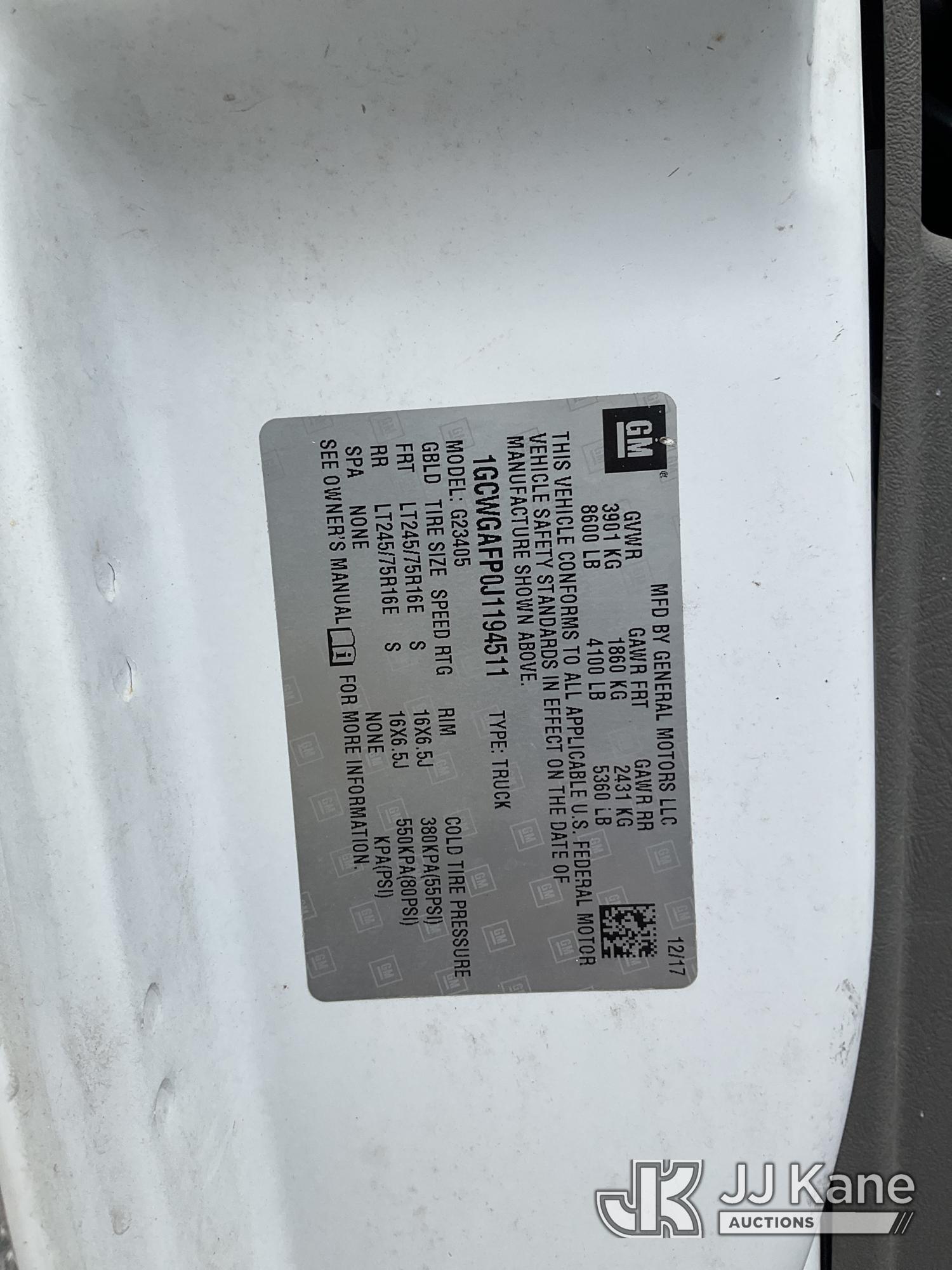 2018 Chevrolet Express G2500