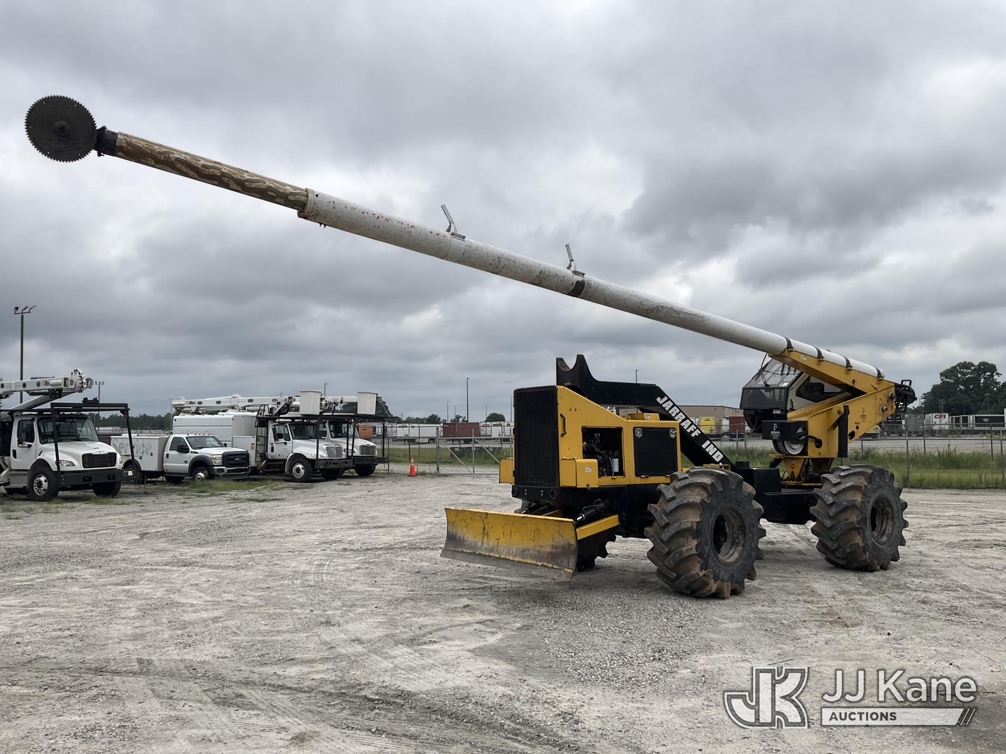 2016 Jarraff 75 Ft Articulating Rubber Tired Tree Saw, engine compartment door
