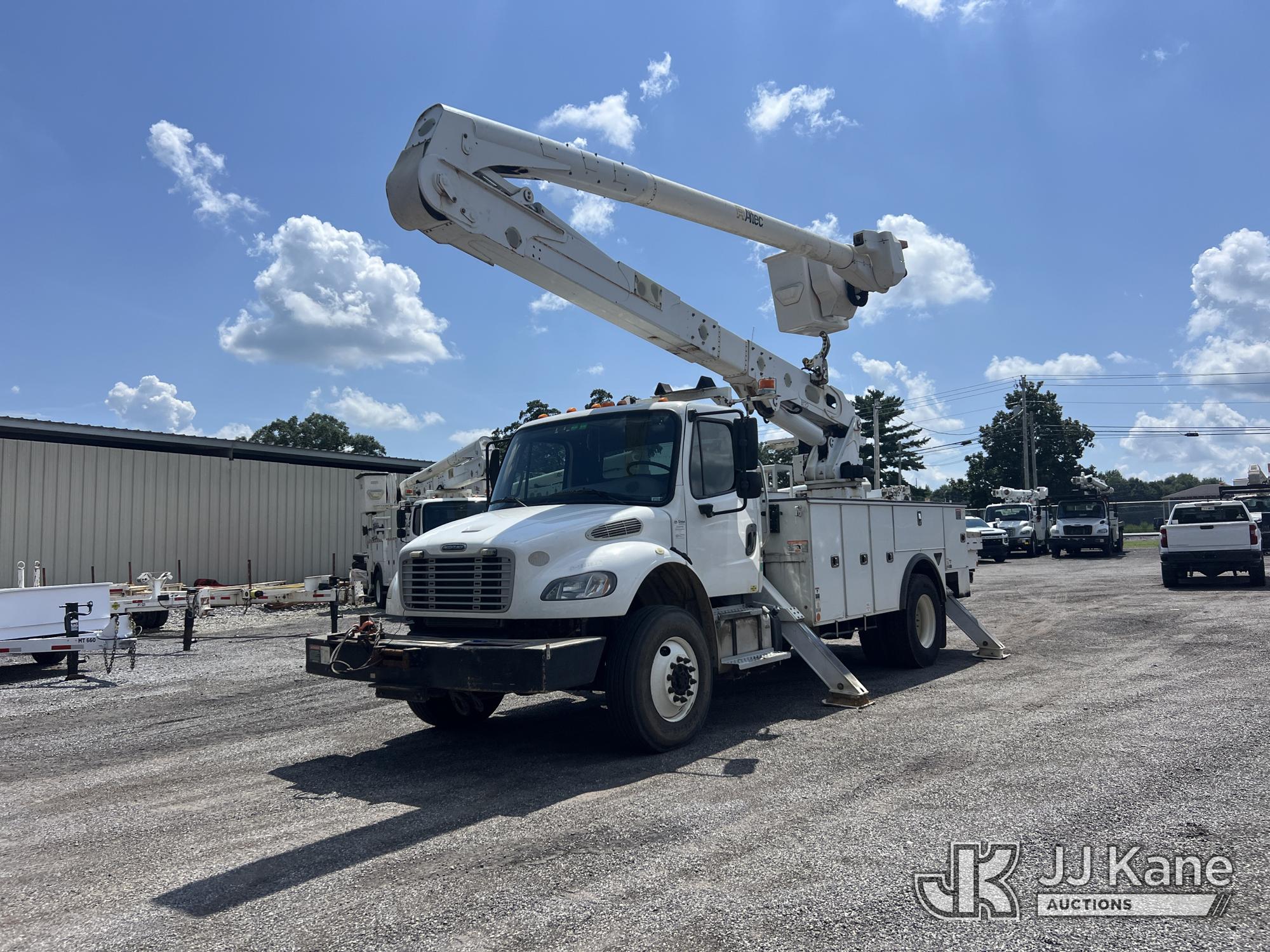 Altec AA55, Material Handling Bucket Truck rear mounted on 2018 Freightliner M2 106 4x4 Utility Truck