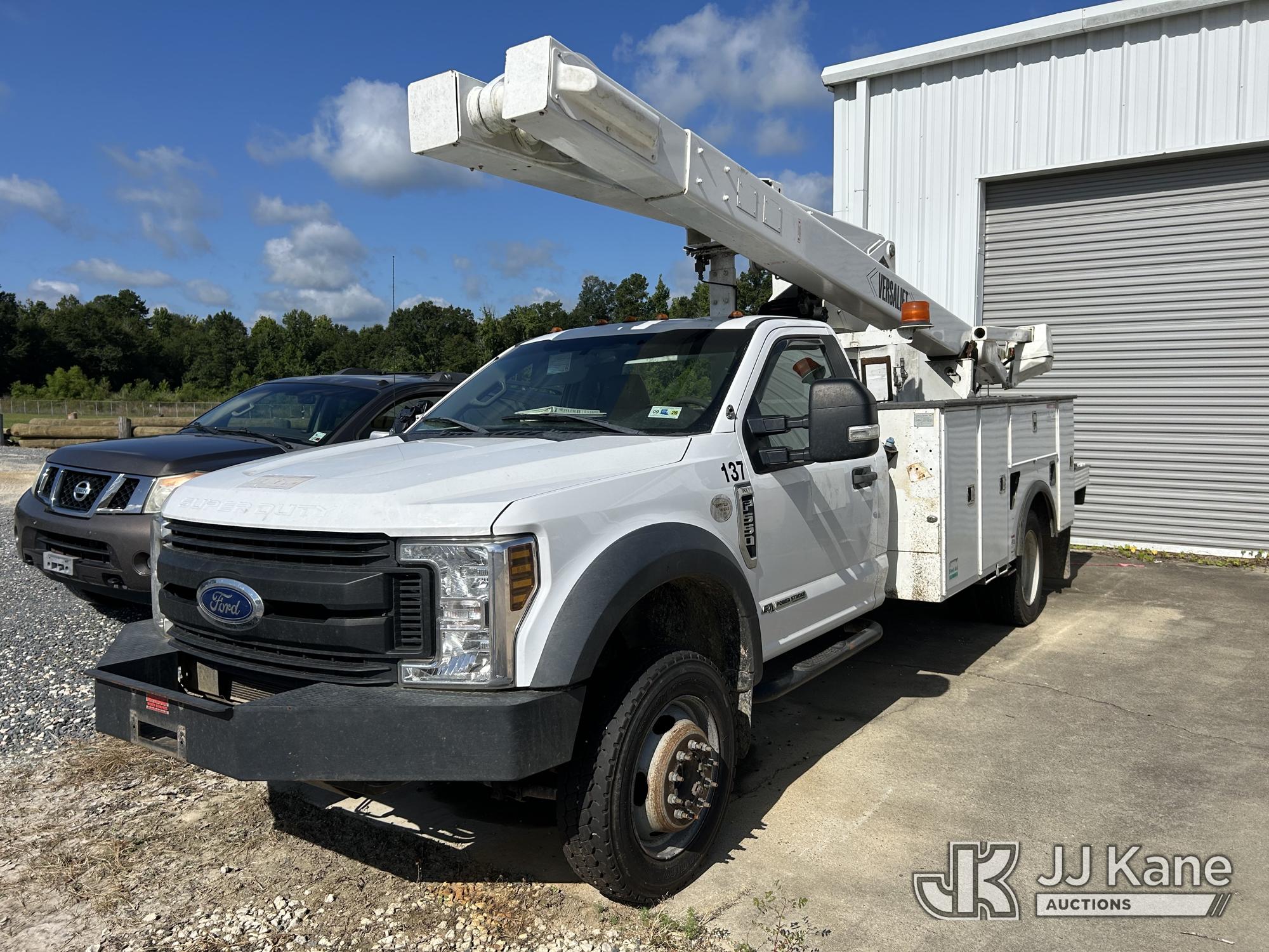 Versalift VO40MHI01, Over-Center Material Handling Bucket Truck mounted behind cab on 2019 Ford F-550 Service Truck