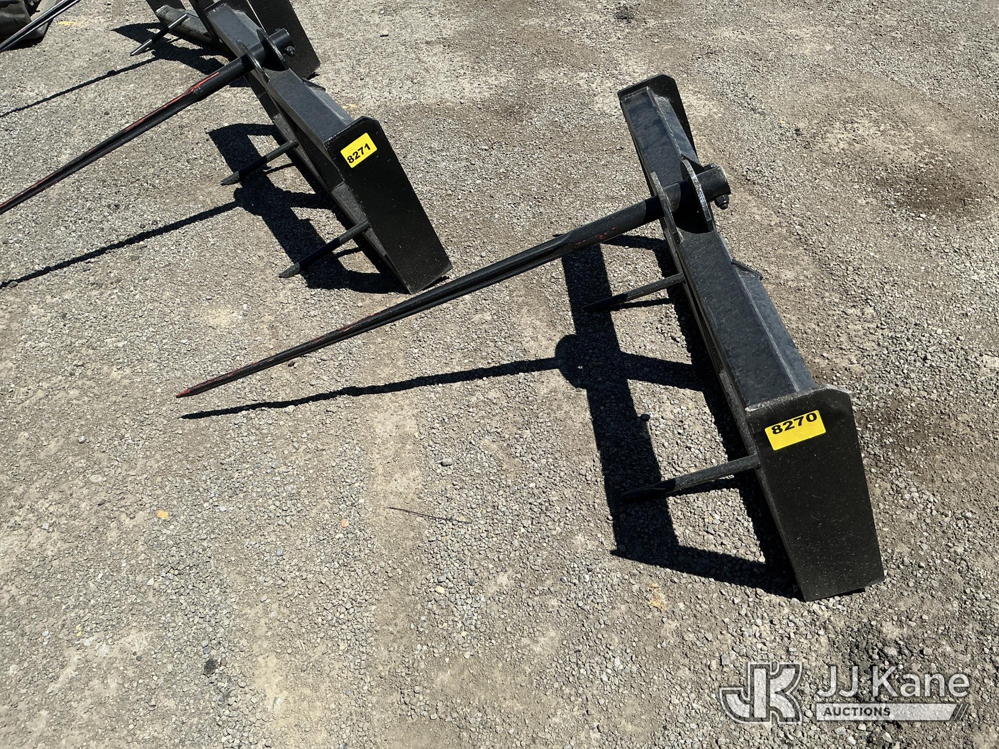 Skid Steer Hay Spear Attachment NOTE: This unit is being sold AS IS/WHERE IS via Timed Auction and is located in Salt Lake City