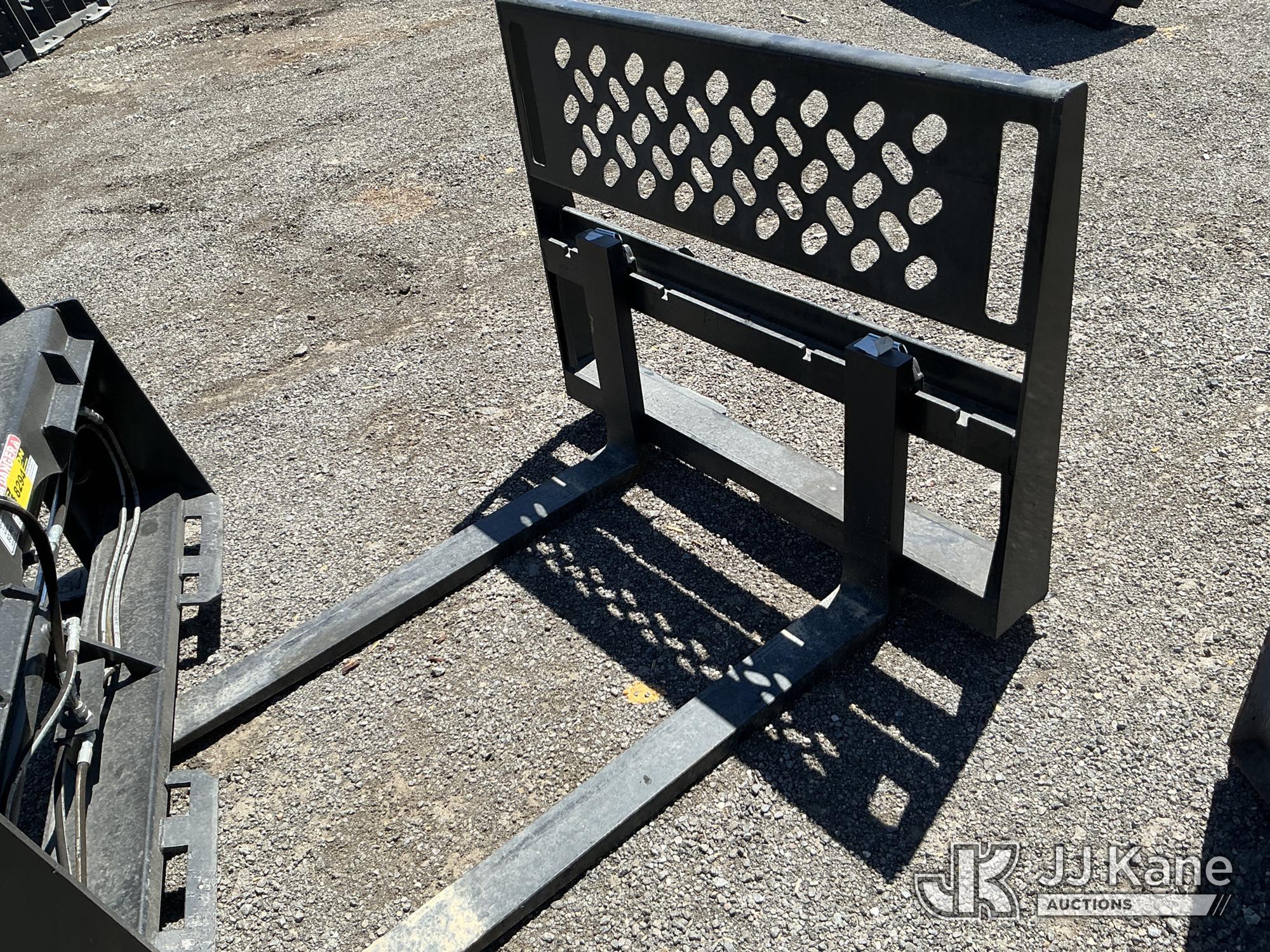 Skid Steer Fork Attachment NOTE: This unit is being sold AS IS/WHERE IS via Timed Auction and is located in Salt Lake City