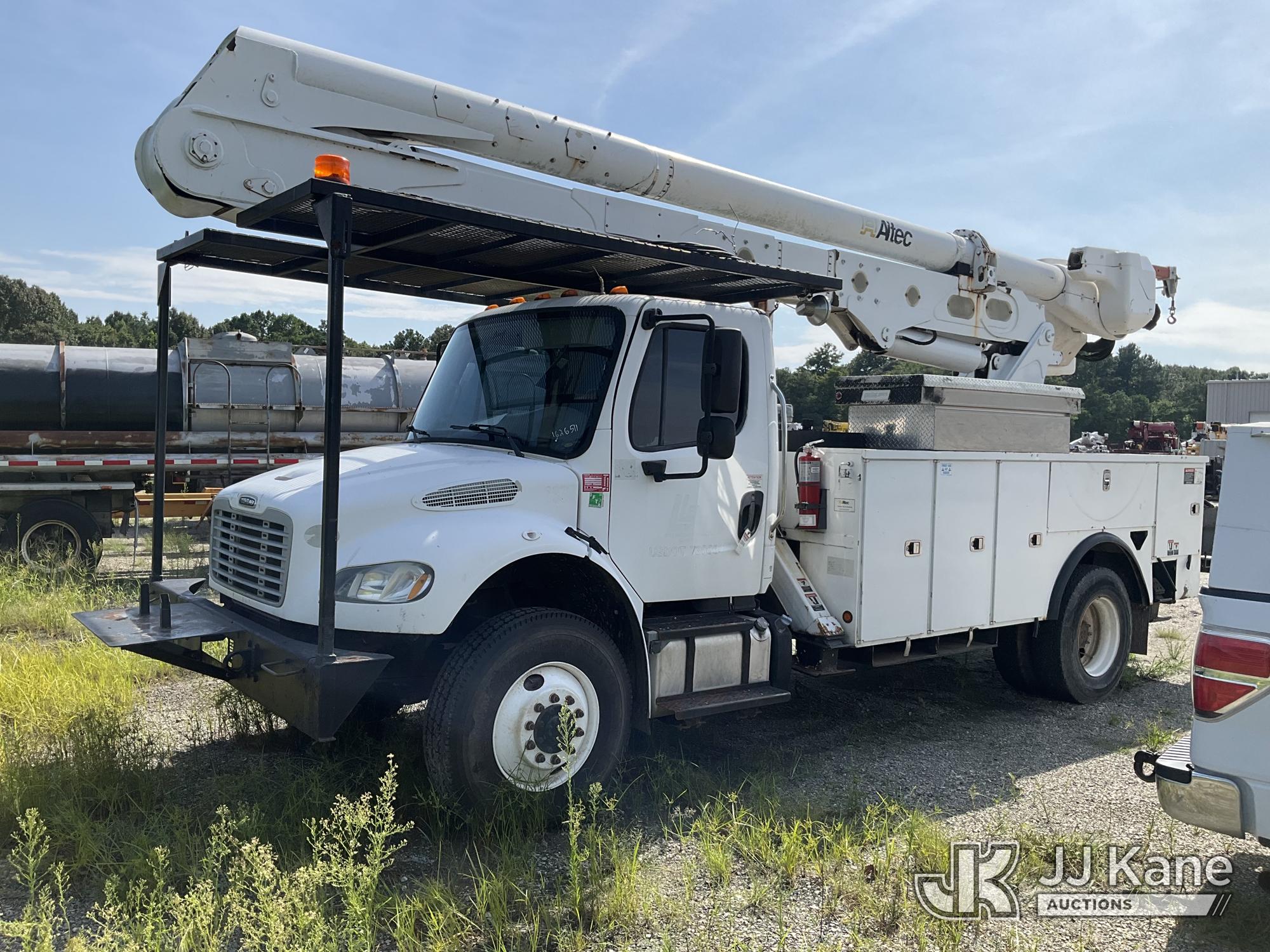 Altec AA55-MH, Material Handling Bucket Truck rear mounted on 2013 Freightliner M2 106 4x4 Utility Truck
