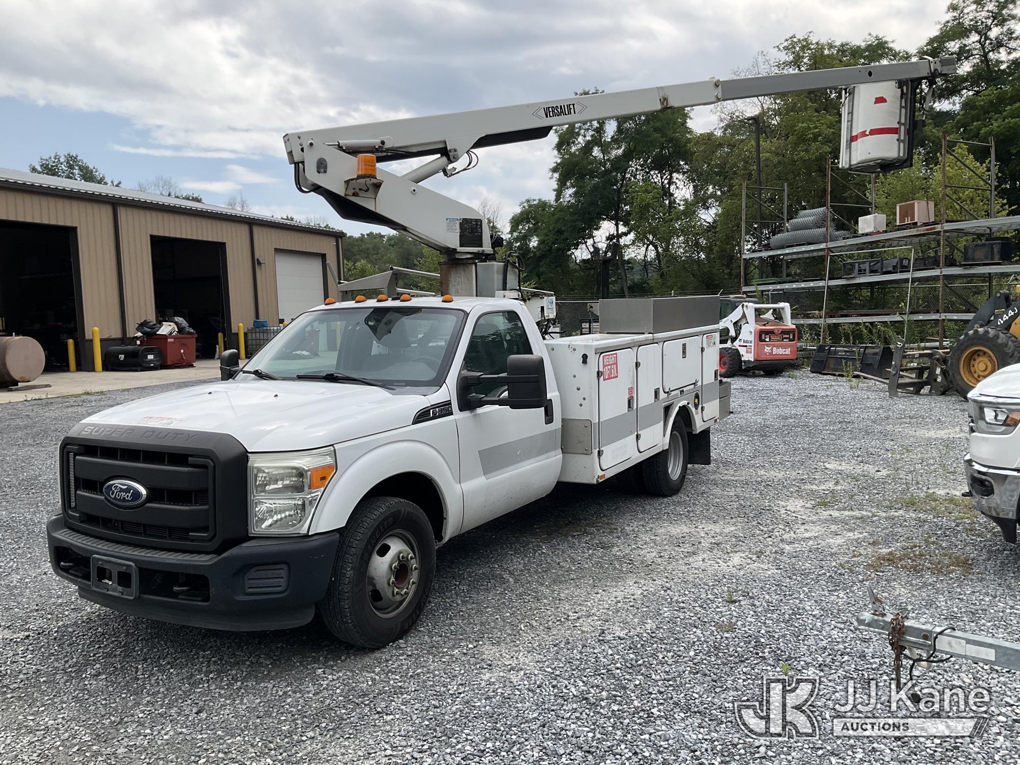 Versalift TEL29N-03, Non-Insulated Bucket Truck mounted behind cab on 2012 Ford F-350 SD Service Truck