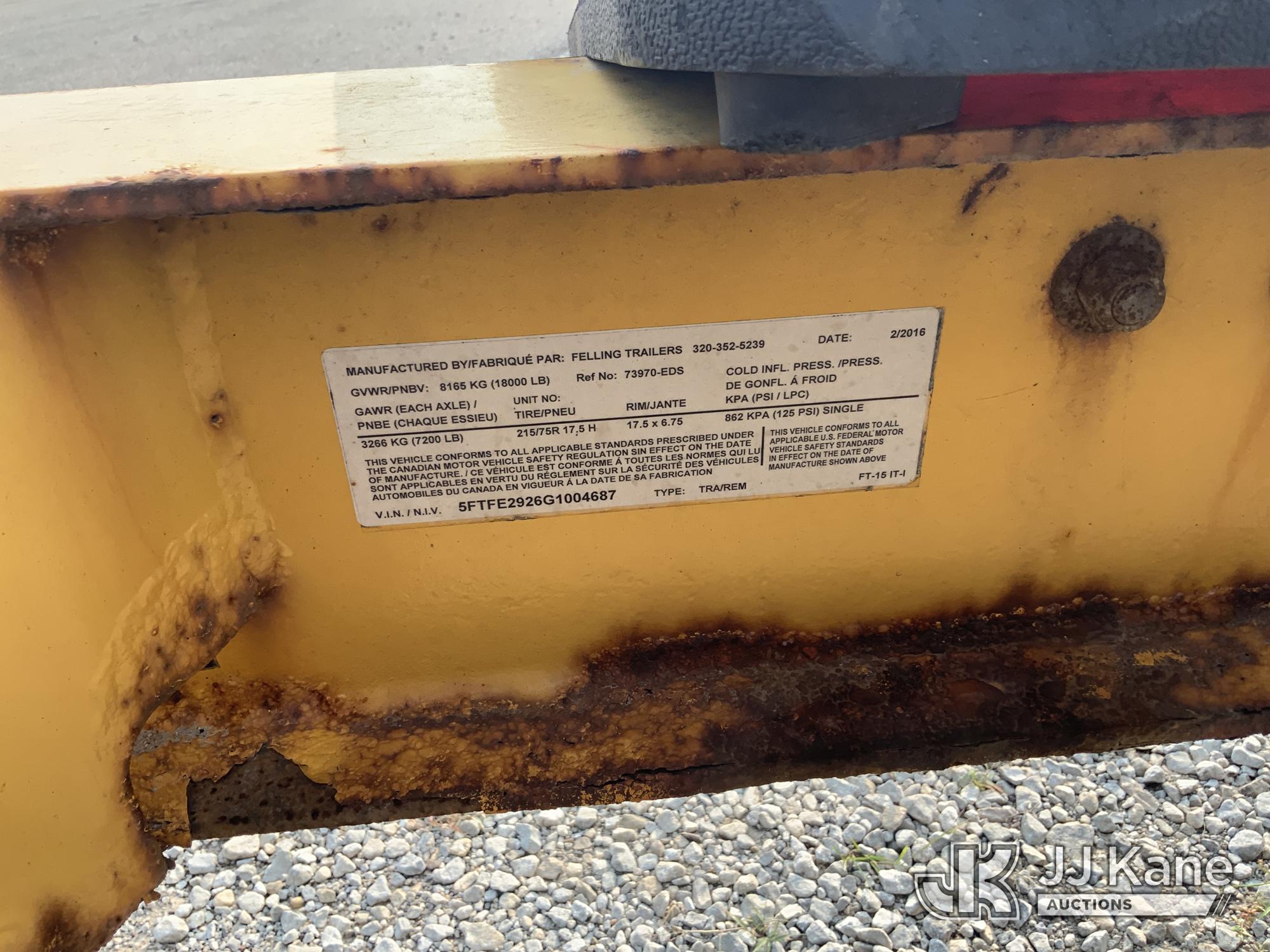 2016 Felling Trailers, Inc. FT-15