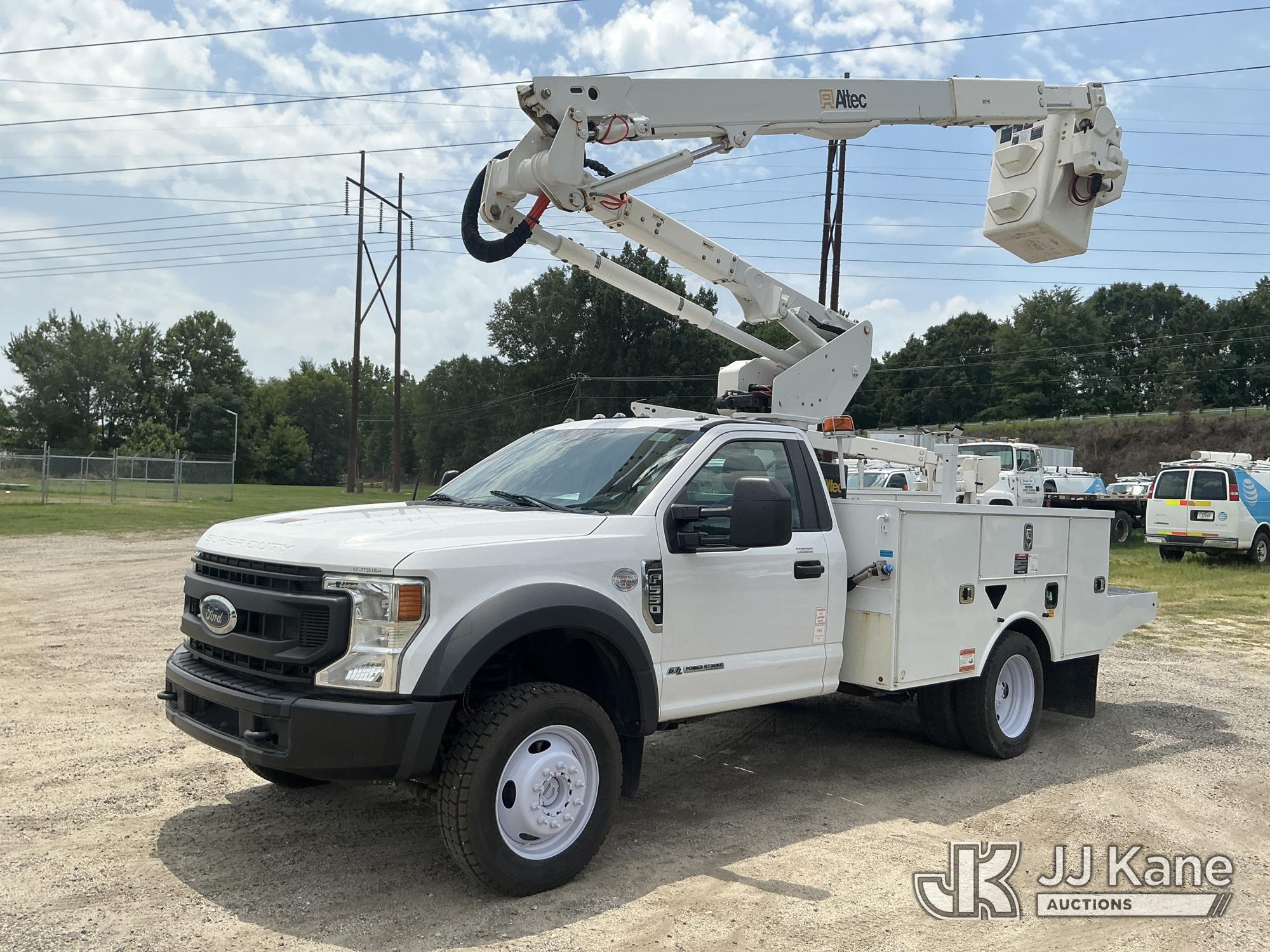 Altec AT40G, Articulating & Telescopic Bucket Truck mounted behind cab on 2021 Ford F-550 Service Truck