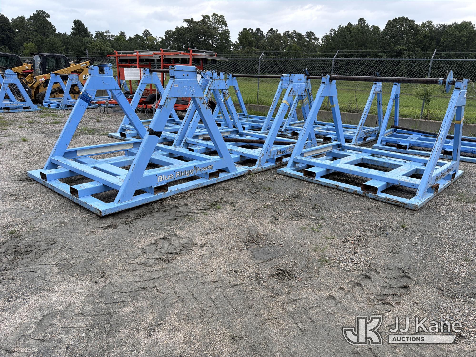 Qty Of (4) 6 Ft Skid Mtd Reel Stands (Missing 1 Rod) NOTE: This unit is being sold AS IS/WHERE IS via Timed Auction and is located in Chester