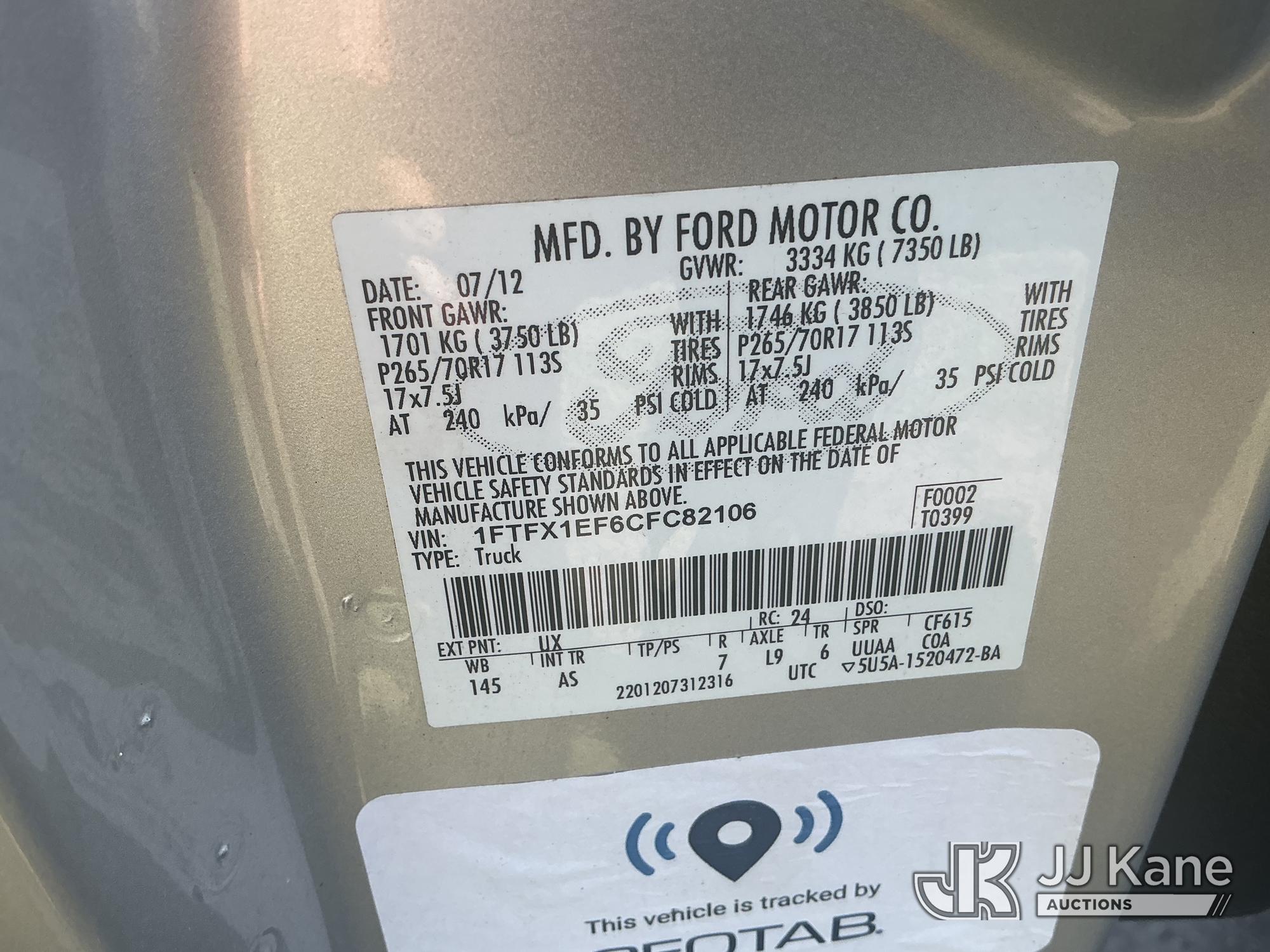 2012 Ford F150 4X4