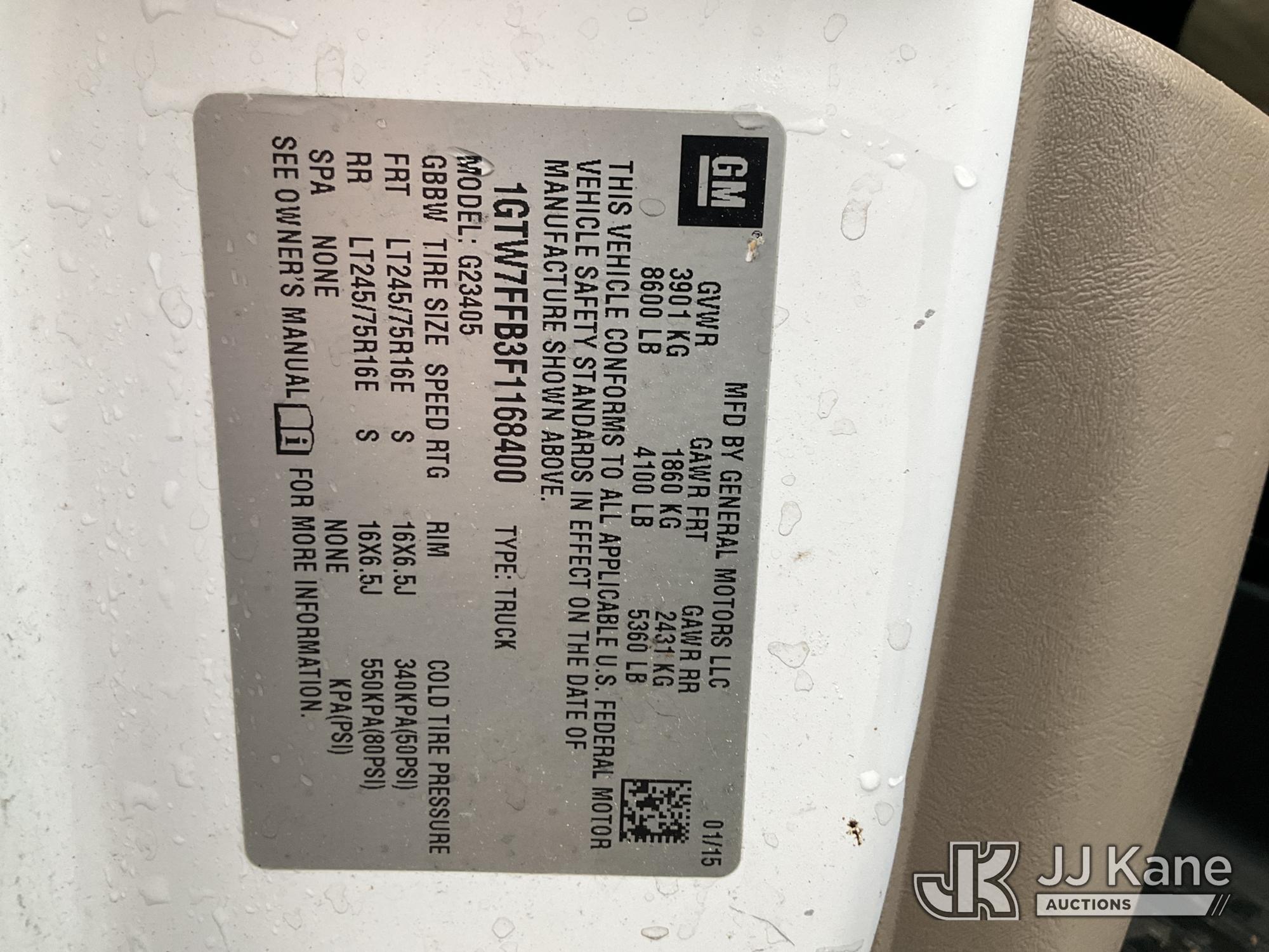 2015 GMC SAVANA G2500
