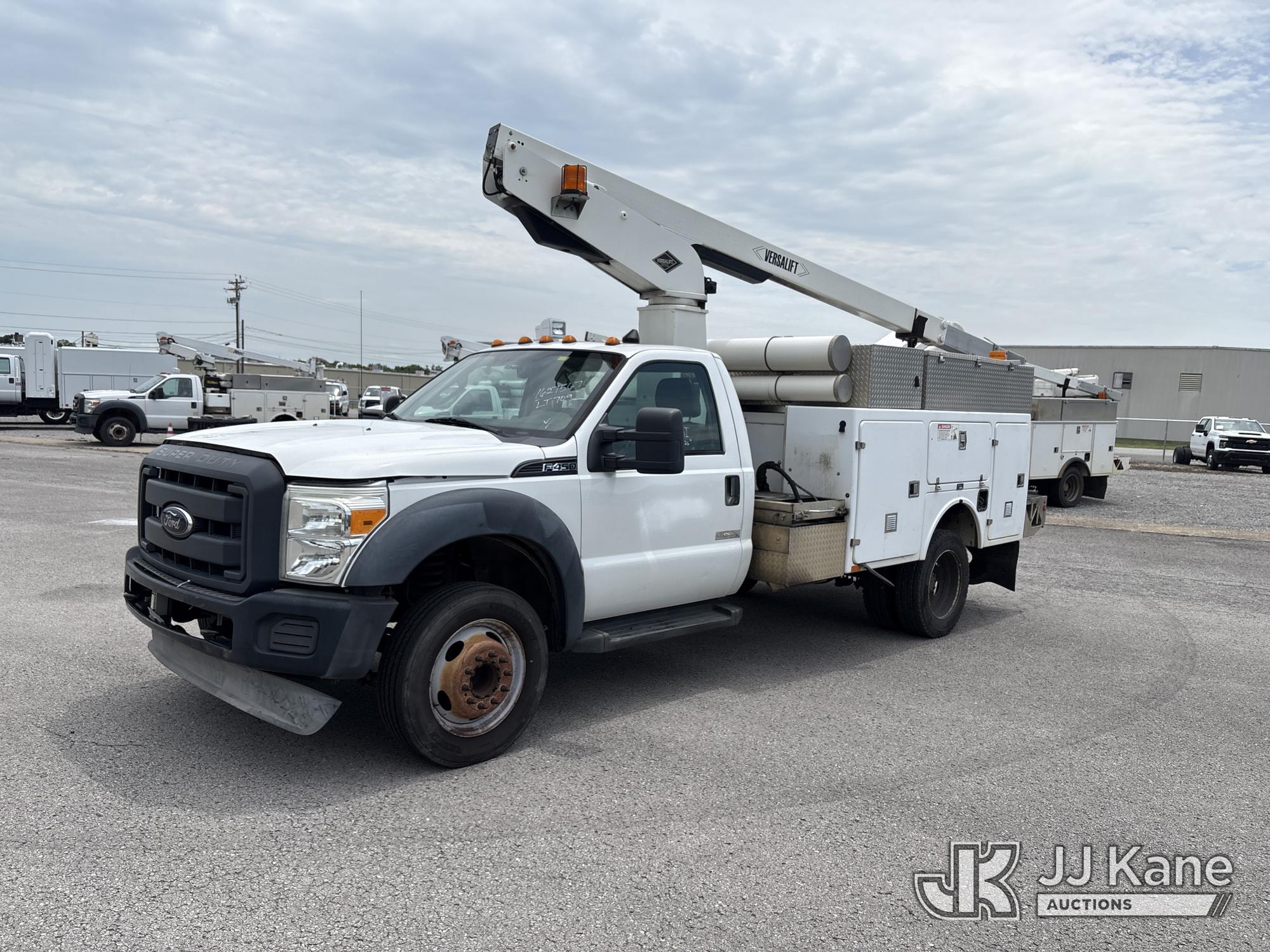 Versalift TEL29NE03, Telescopic Non-Insulated Bucket Truck mounted behind cab on 2012 Ford F-450 SD Service Truck