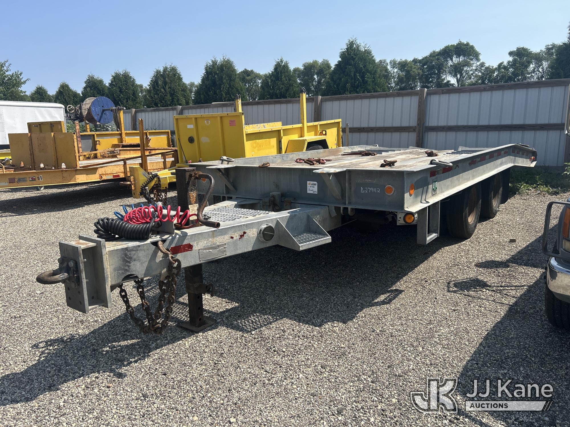 2008 Talbert TT-12 T/A Tilt Bed Tagalong Equipment Trailer, Overall Length- 31 ft, Level Deck- 13 ft, Beaver Tail- 8 ft, Over Wheels- 90 in