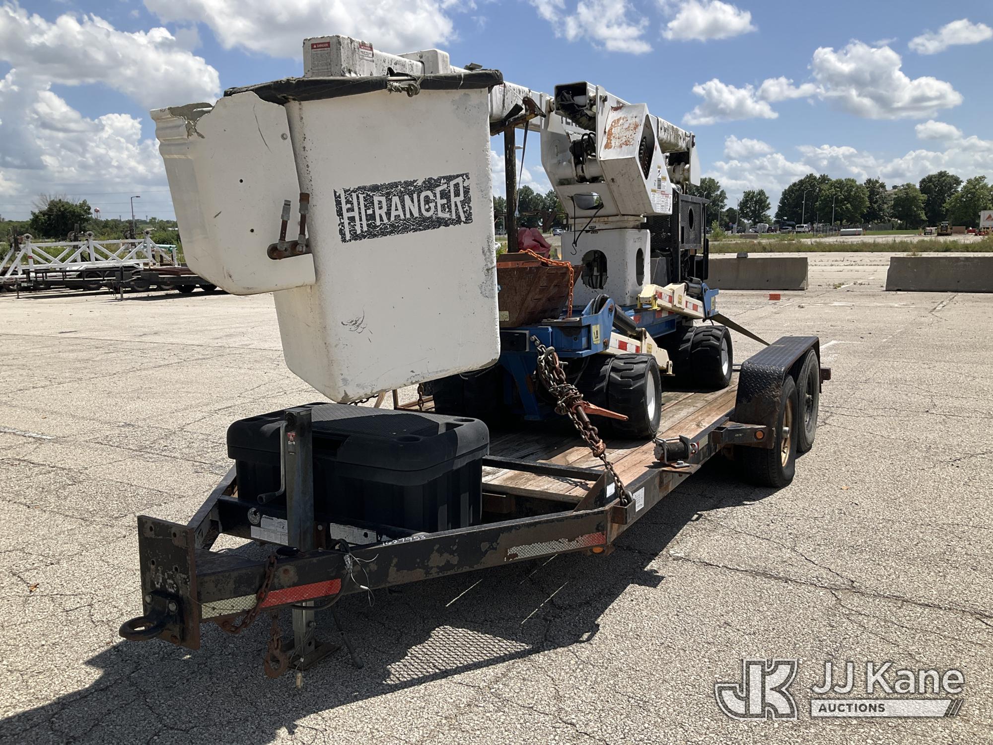 Terex LT38, Backyard Bucket mounted on 2008 Skylift Rubber Tire Backyard Carrier, To Be Sold with Lot KM953) (Equipment & Trailer Price Will Be Split Out On Invoice To Reflect 80/20, Equipment To Trailer Price Ratio For Tax Purposes)