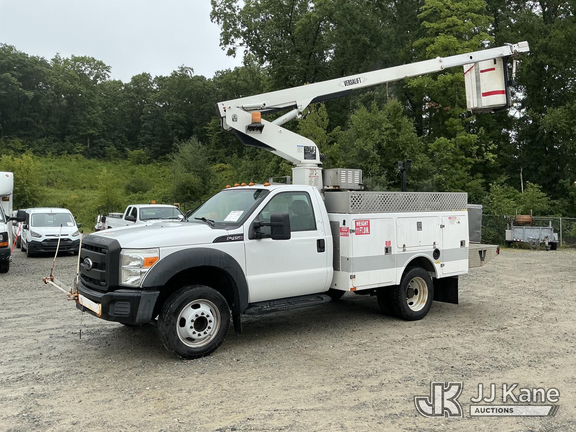 Versalift TEL29N-03, Telescopic Non-Insulated Bucket Truck mounted behind cab on 2012 Ford F450 2WD Service Truck