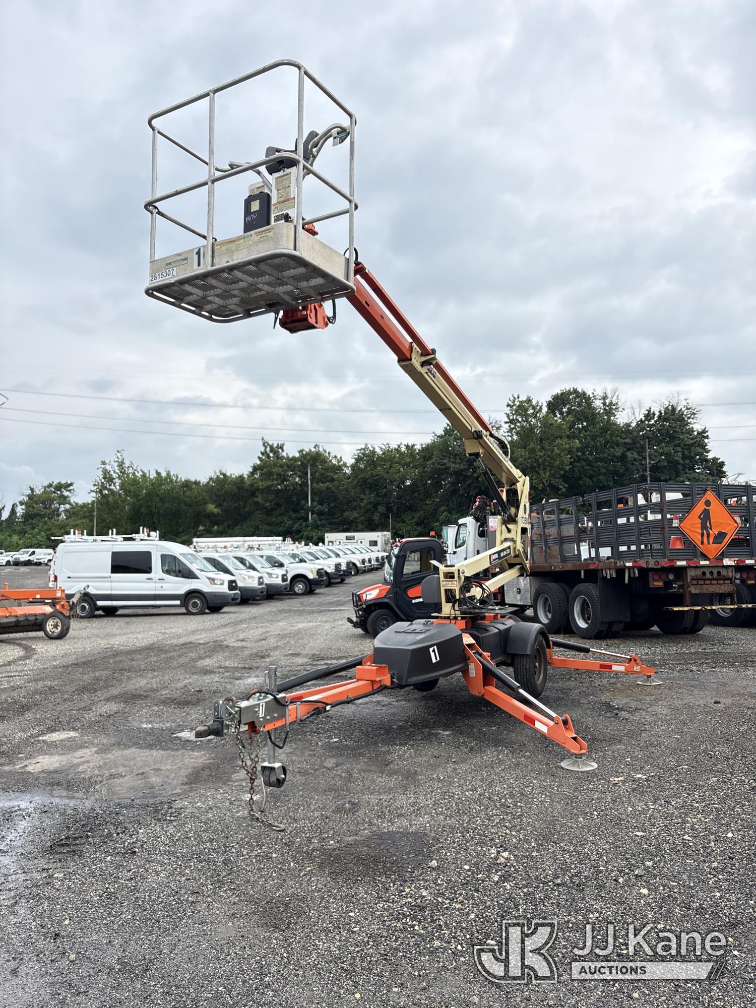 2019 JLG T350 35 ft Articulating & Telescopic Manlift, Trailer Mounted