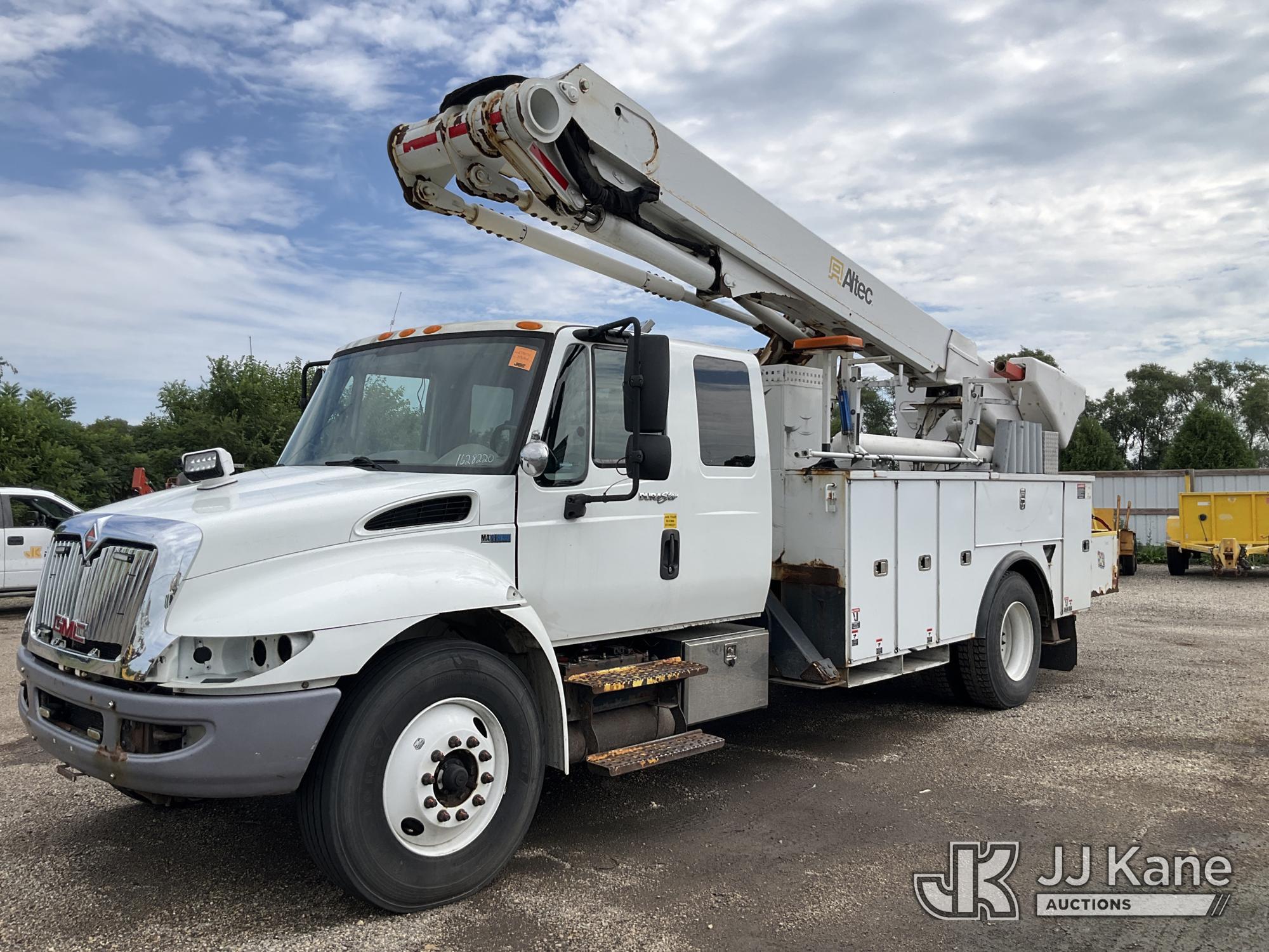 Altec TA50, Articulating & Telescopic Bucket Truck mounted behind cab on 2013 International 4300 Utility Truck