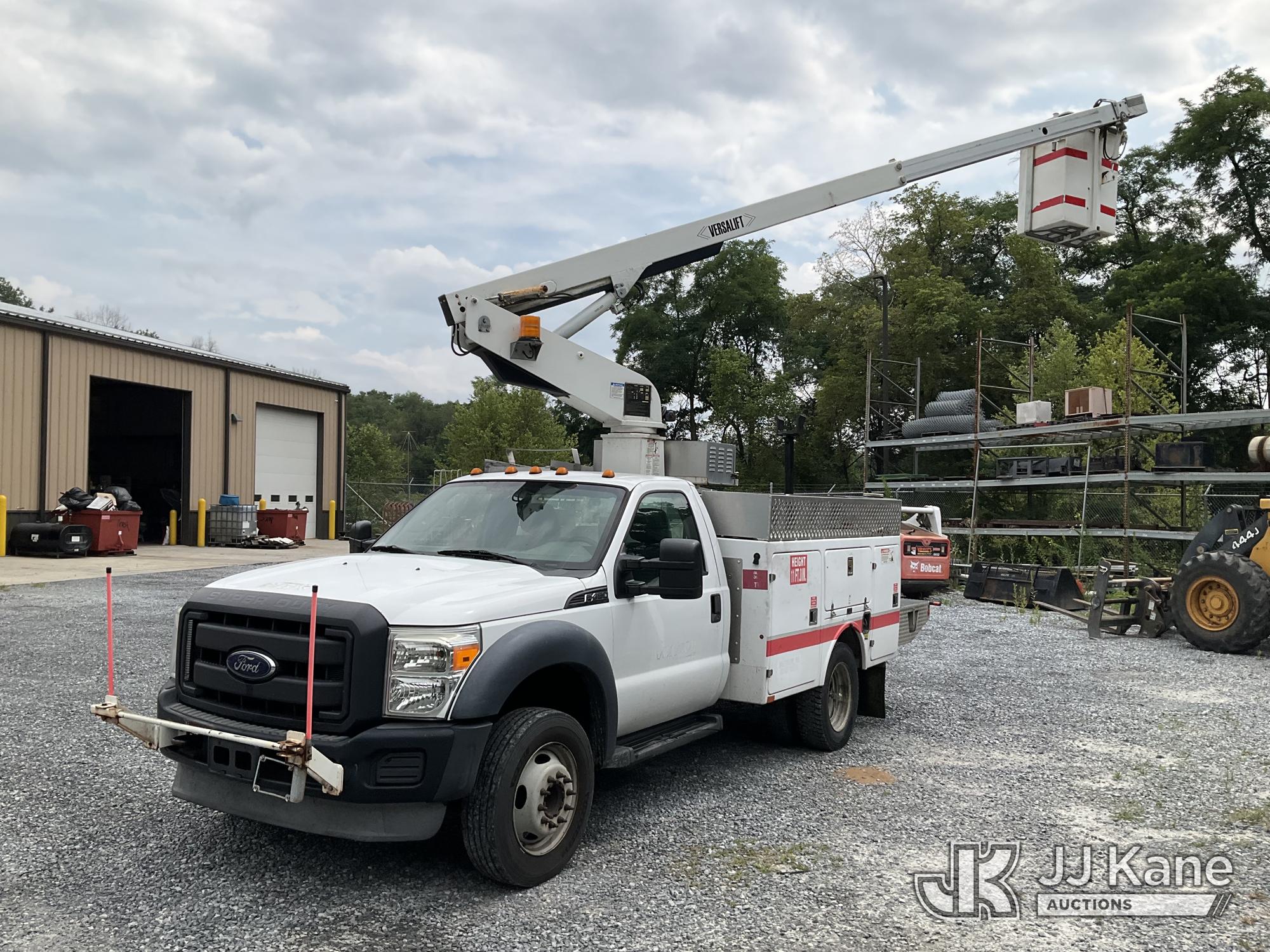 Versalift TEL29N-03, Non-Insulated Bucket Truck mounted behind cab on 2013 Ford F-450 SD Regular Cab DRW Service Truck