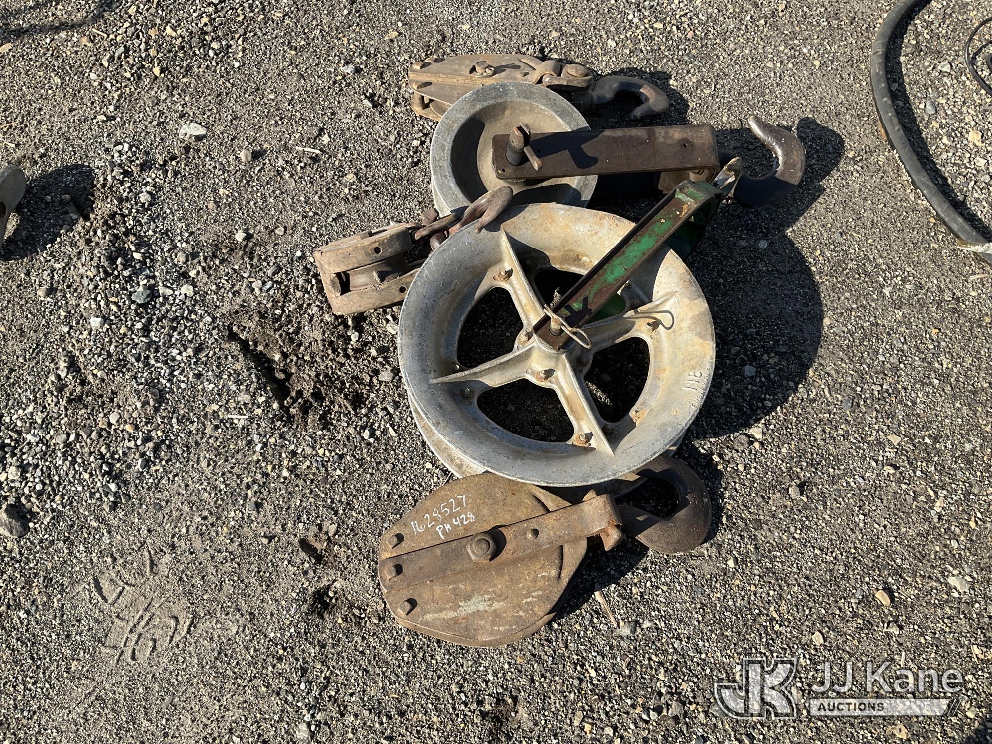 Cable Sheaves & Hook Blocks NOTE: This unit is being sold AS IS/WHERE IS via Timed Auction and is located in Plymouth Meeting