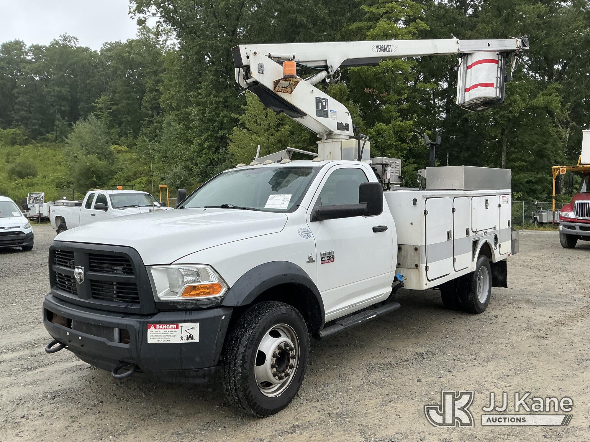 Versalift TEL29N-02, Telescopic Non-Insulated Bucket Truck mounted behind cab on 2012 Ram 4500HD 2WD Service Truck