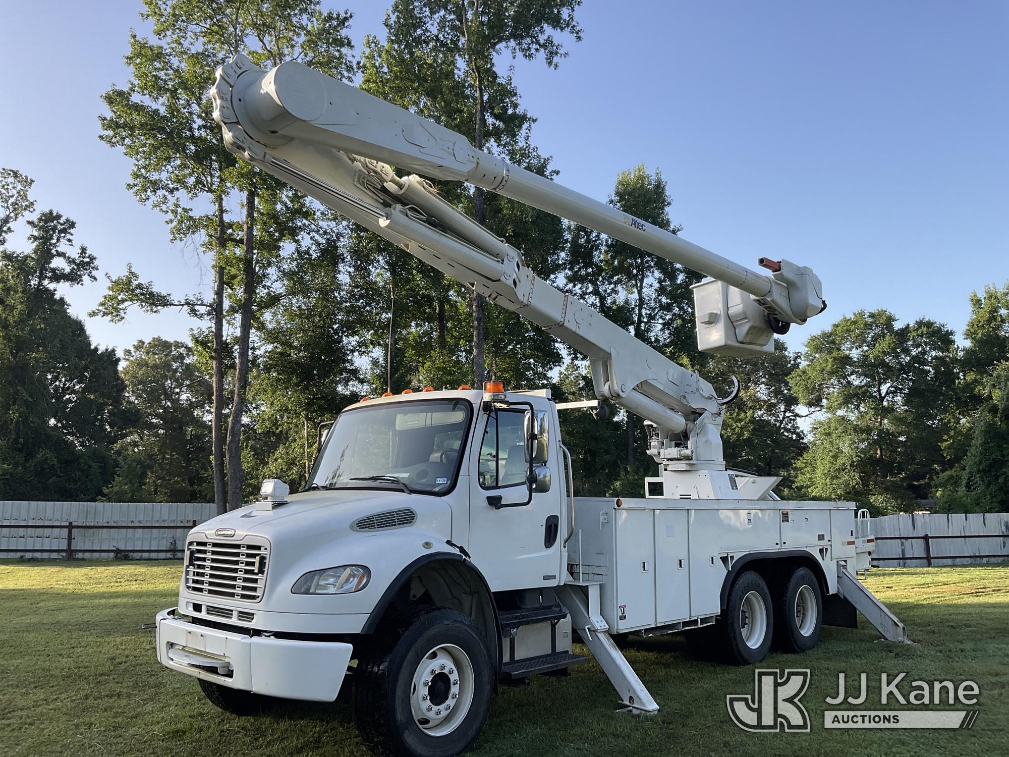 Altec AM60E-MH, Over-Center Material Handling Bucket Truck rear mounted on 2008 Freightliner M2 106 Utility Truck