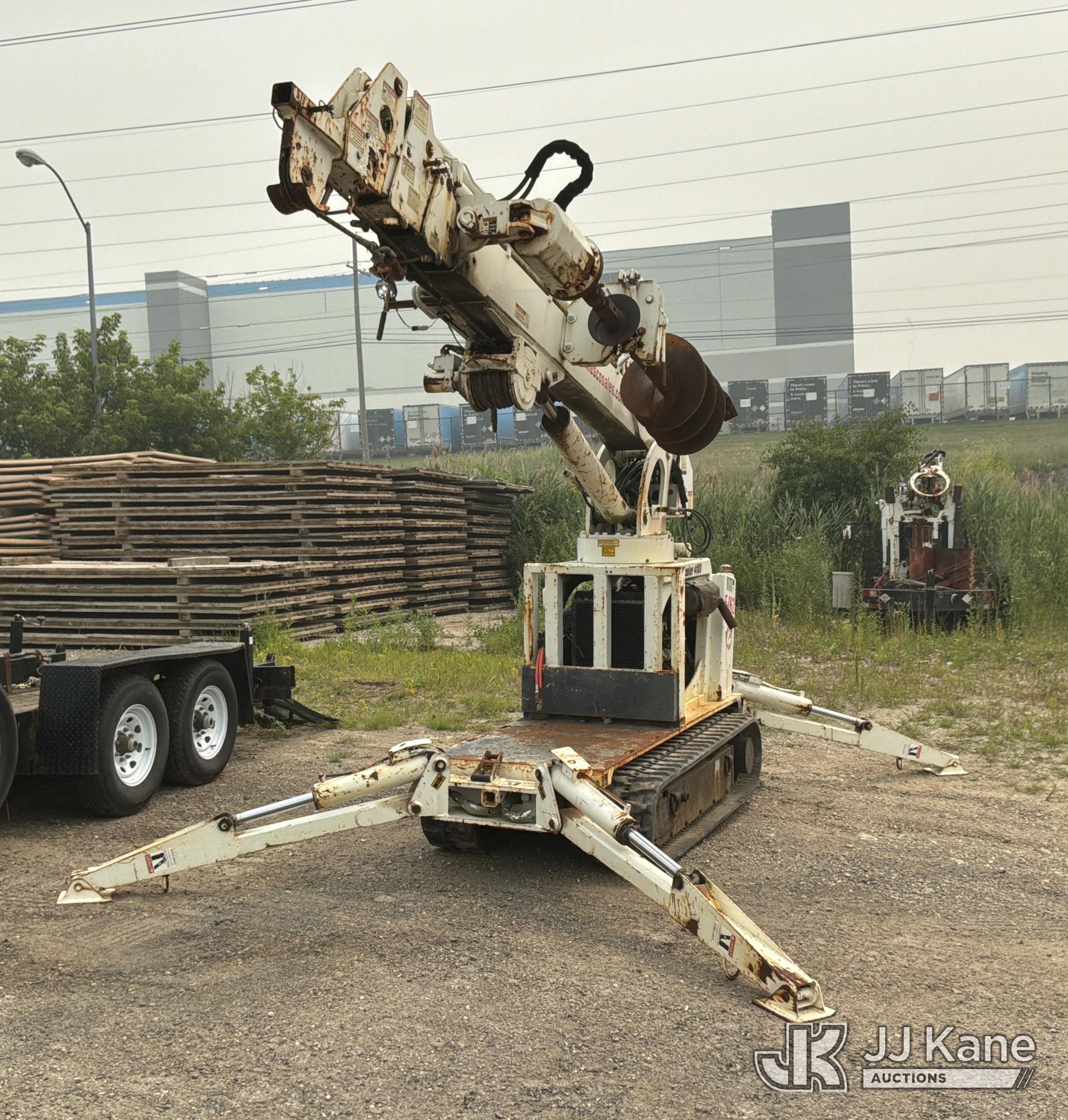 SDP EZ-Hauler 4100, Back Yard Digger Derrick mounted on 2007 SDP EZ Hauler 4100 EZH3 Crawler All Terrain Vehicle, To Be Sold With Lot# t8746 (Equipment and trailer price will be split out on invoice to reflect 80/20, equipment to trailer price ratio for tax purposes)