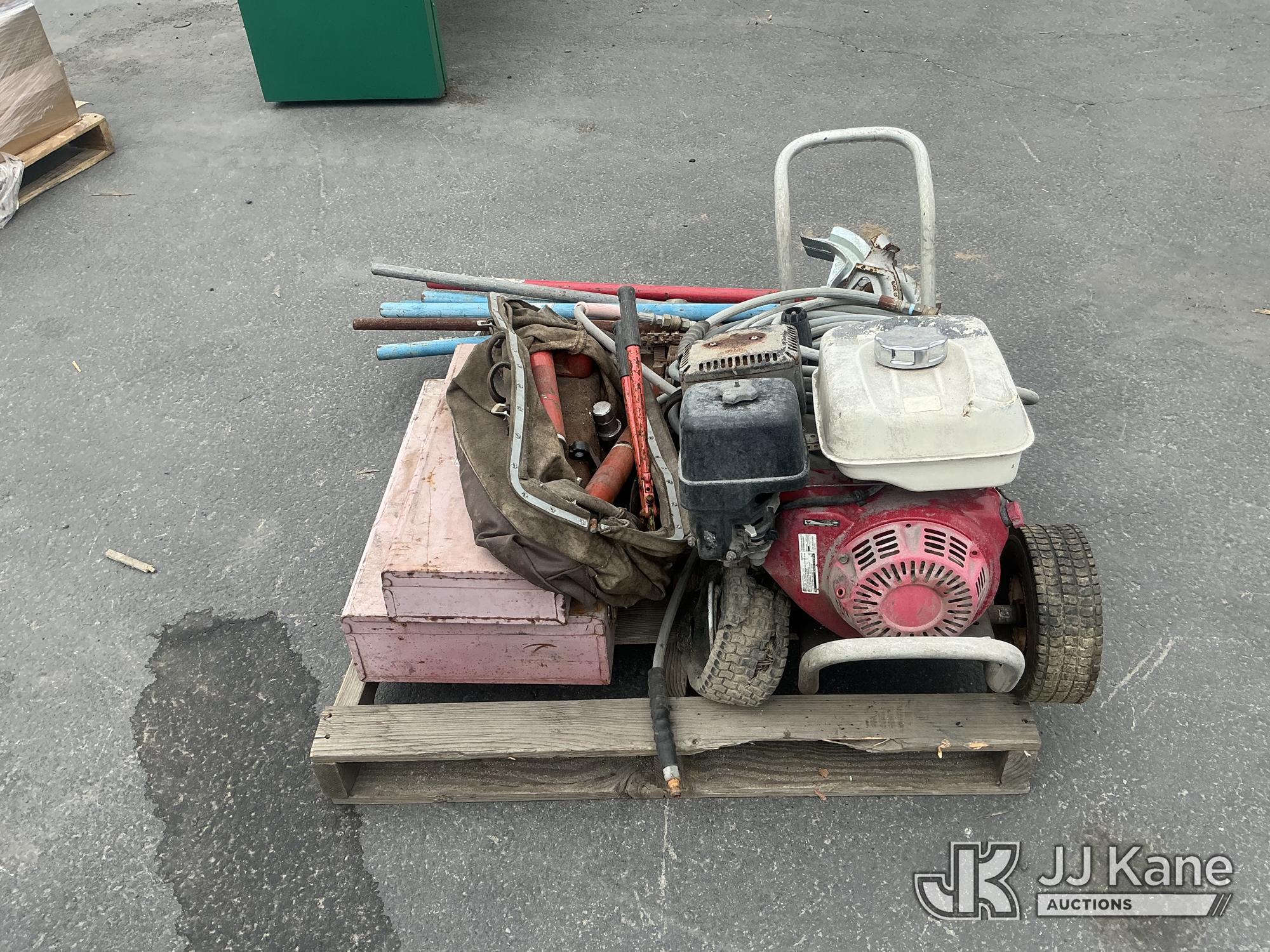 (1 Pallet) Tools & Pressure Washer (Used) NOTE: This unit is being sold AS IS/WHERE IS via Timed Auction and is located in Jurupa Valley