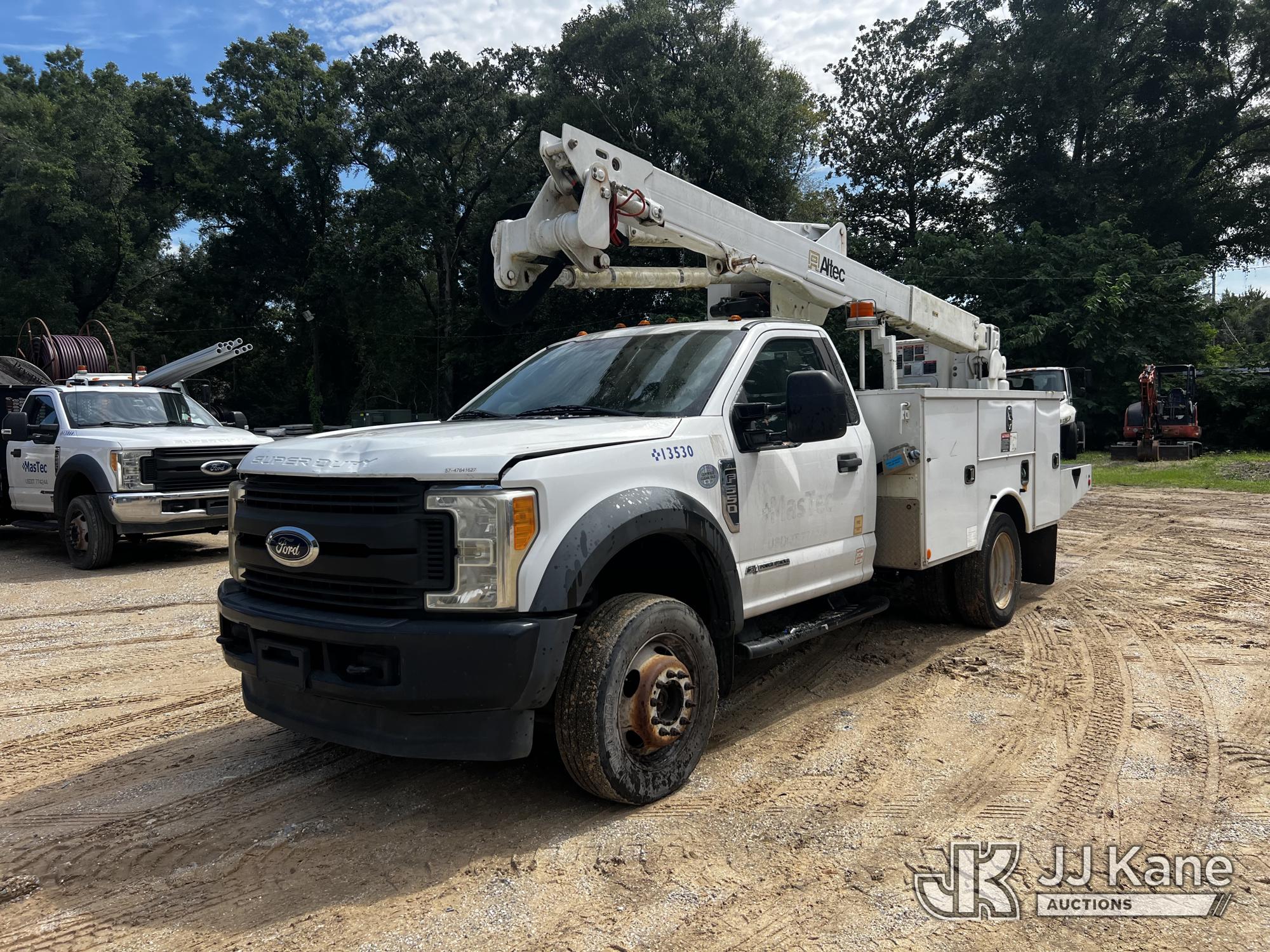 Altec AT40G, Articulating & Telescopic Bucket Truck mounted behind cab on 2017 Ford F550 4x4 Service Truck
