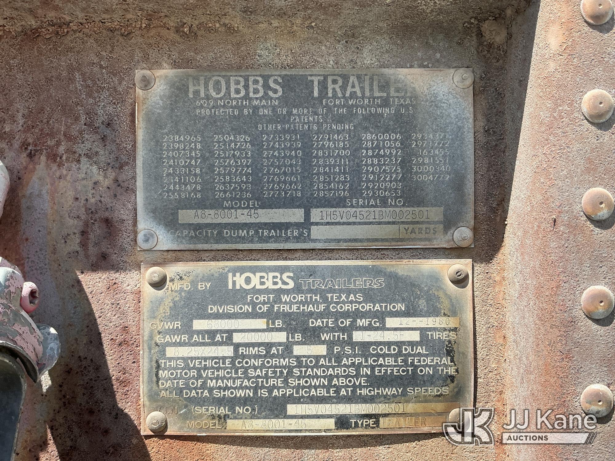1983 Hobbs A8-8001-45