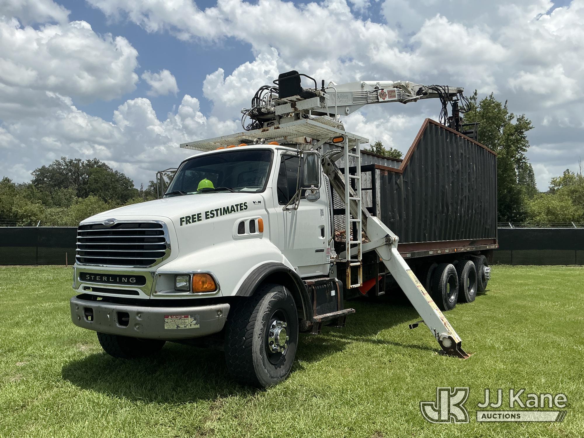 IMT 16000S2, Grappleboom Crane mounted behind cab on 2003 Sterling LT9500 Dump Debris Truck