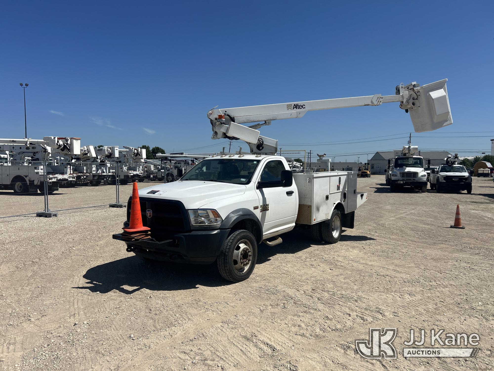 Altec AT200, Articulating & Telescopic Bucket mounted behind cab on 2016 RAM 4500 Regular Cab SWB DRW Service Truck