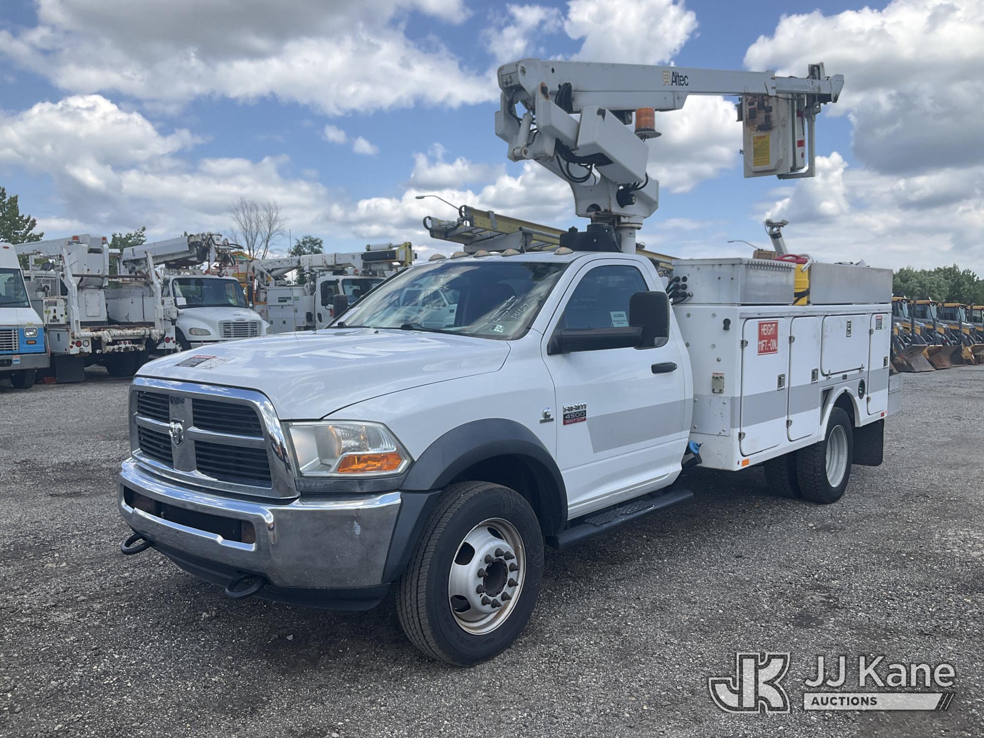 Altec AT200A, Telescopic Non-Insulated Bucket Truck mounted behind cab on 2012 Dodge Ram 4500 Service Truck