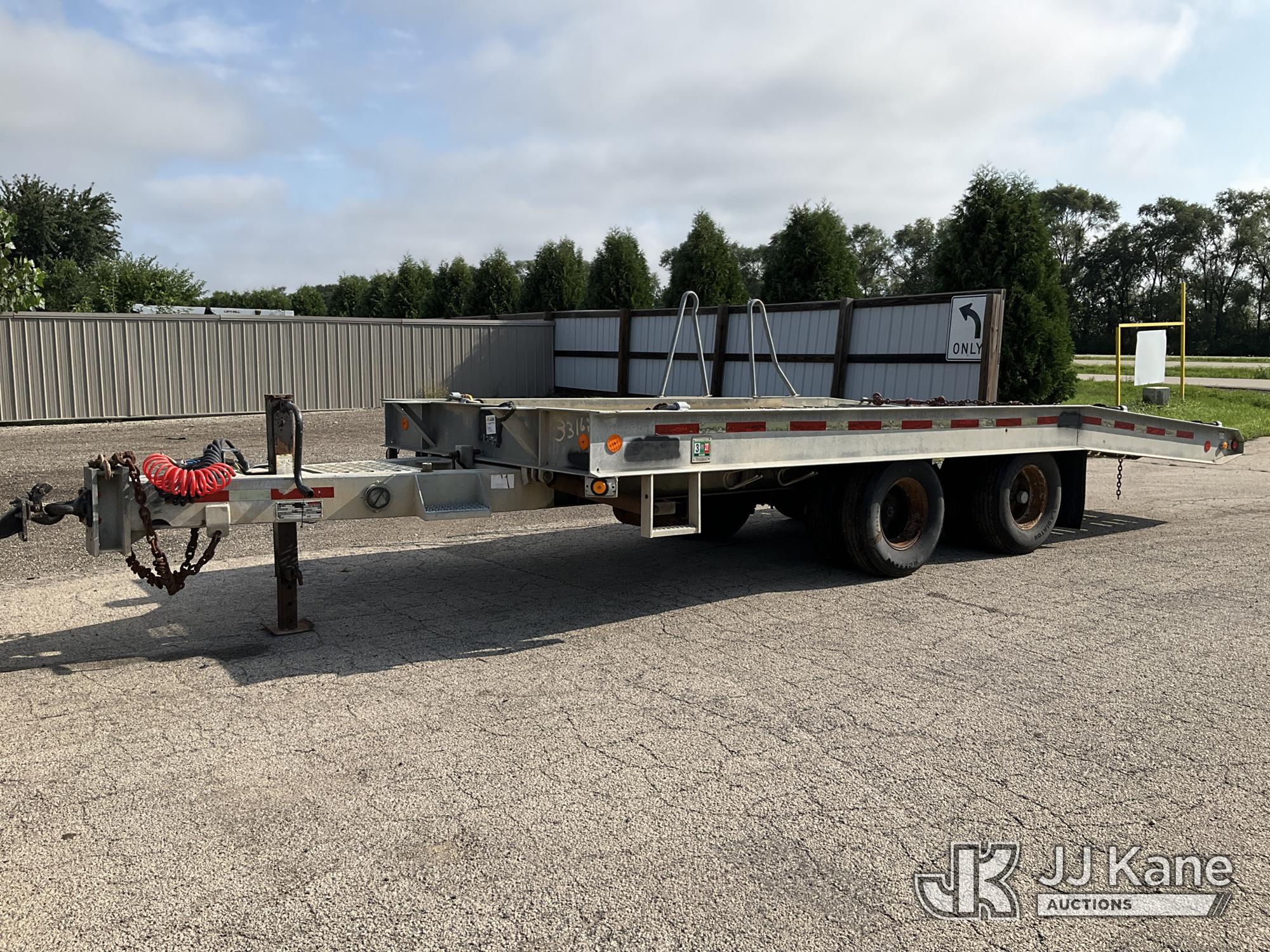 2014 Talbert T/A Aluminum Tagalong Equipment Trailer, Over All-27 ft Level Deck- 13 Ft Beaver Tail - 7 Ft Over Wheels- 90in
