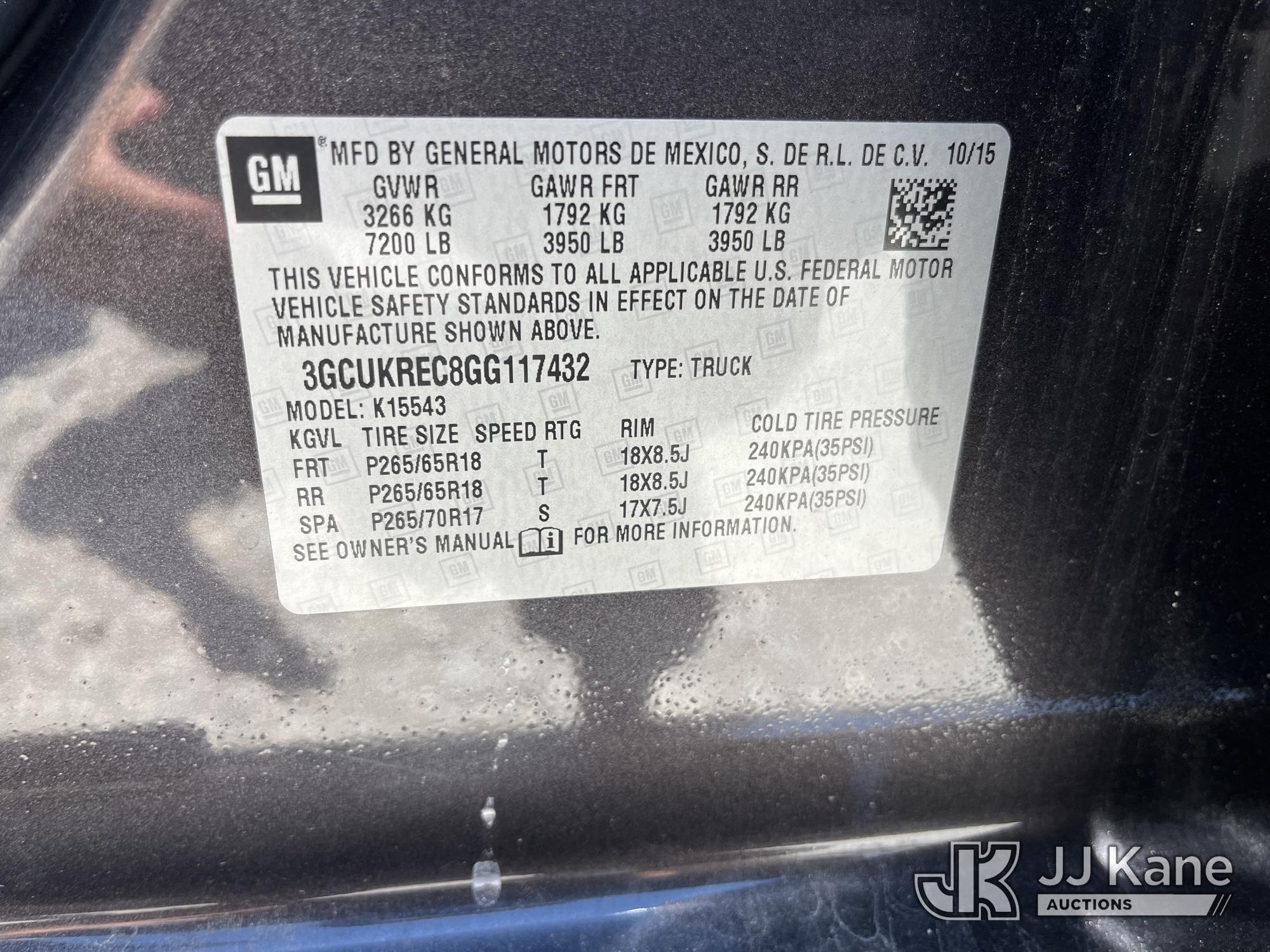 2016 Chevrolet SILVERADO 1500 4X4